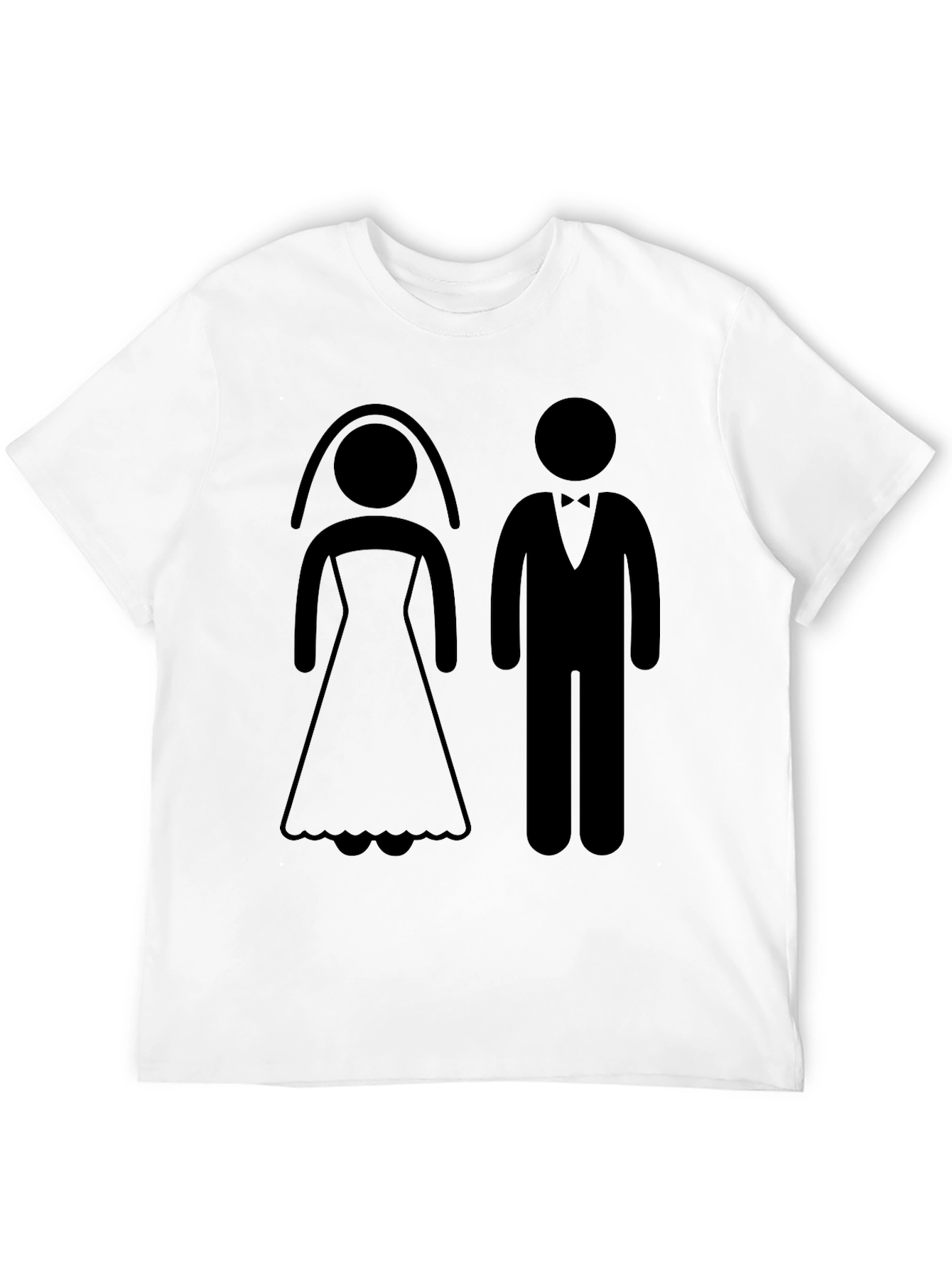 Bride and Groom Graphic Tee - Wedding Celebration T-Shirt