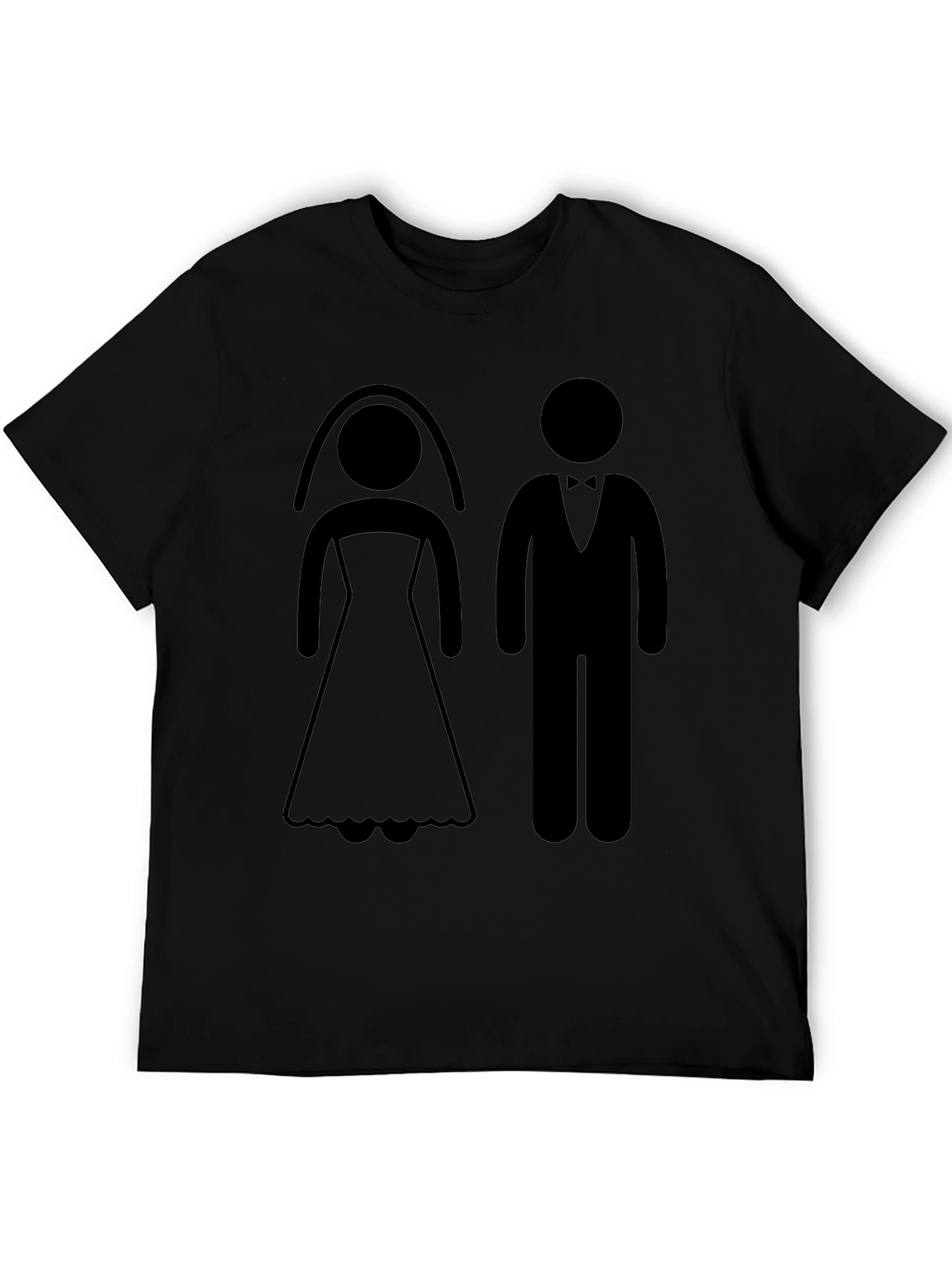 Bride and Groom Graphic Tee - Wedding Celebration T-Shirt