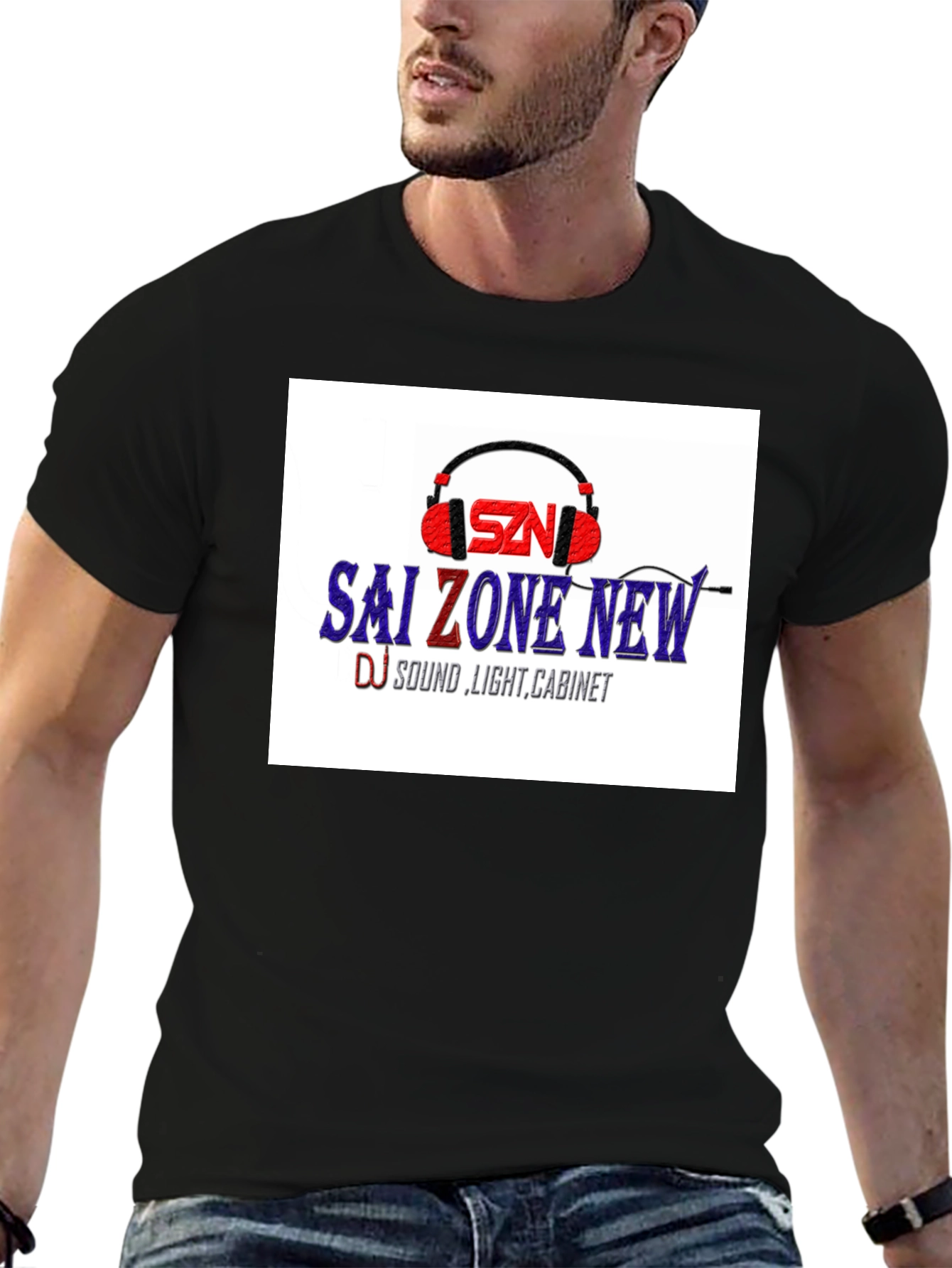 Sai Zone New Black Graphic T-Shirt