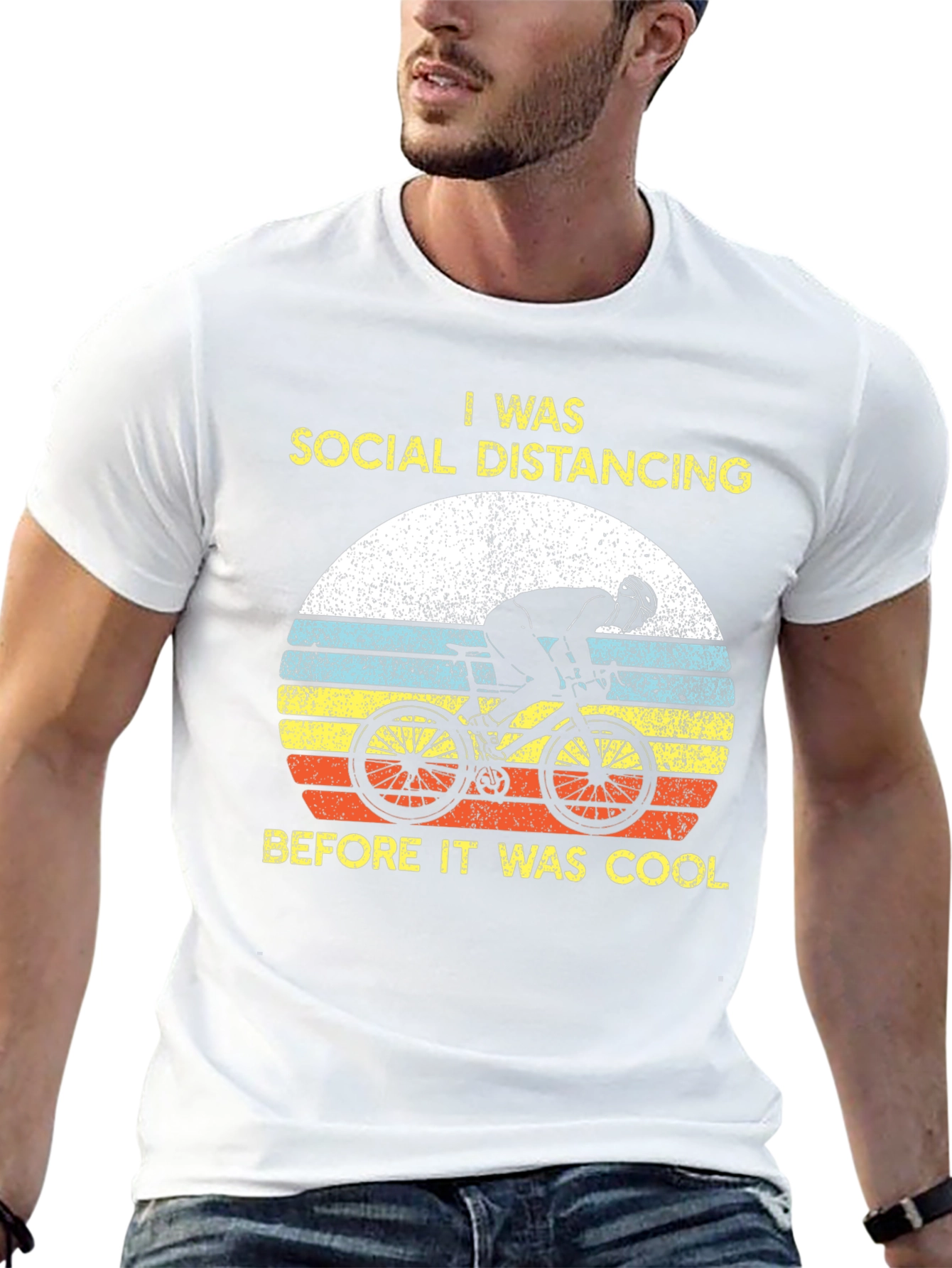 Social Distancing Biker T-Shirt
