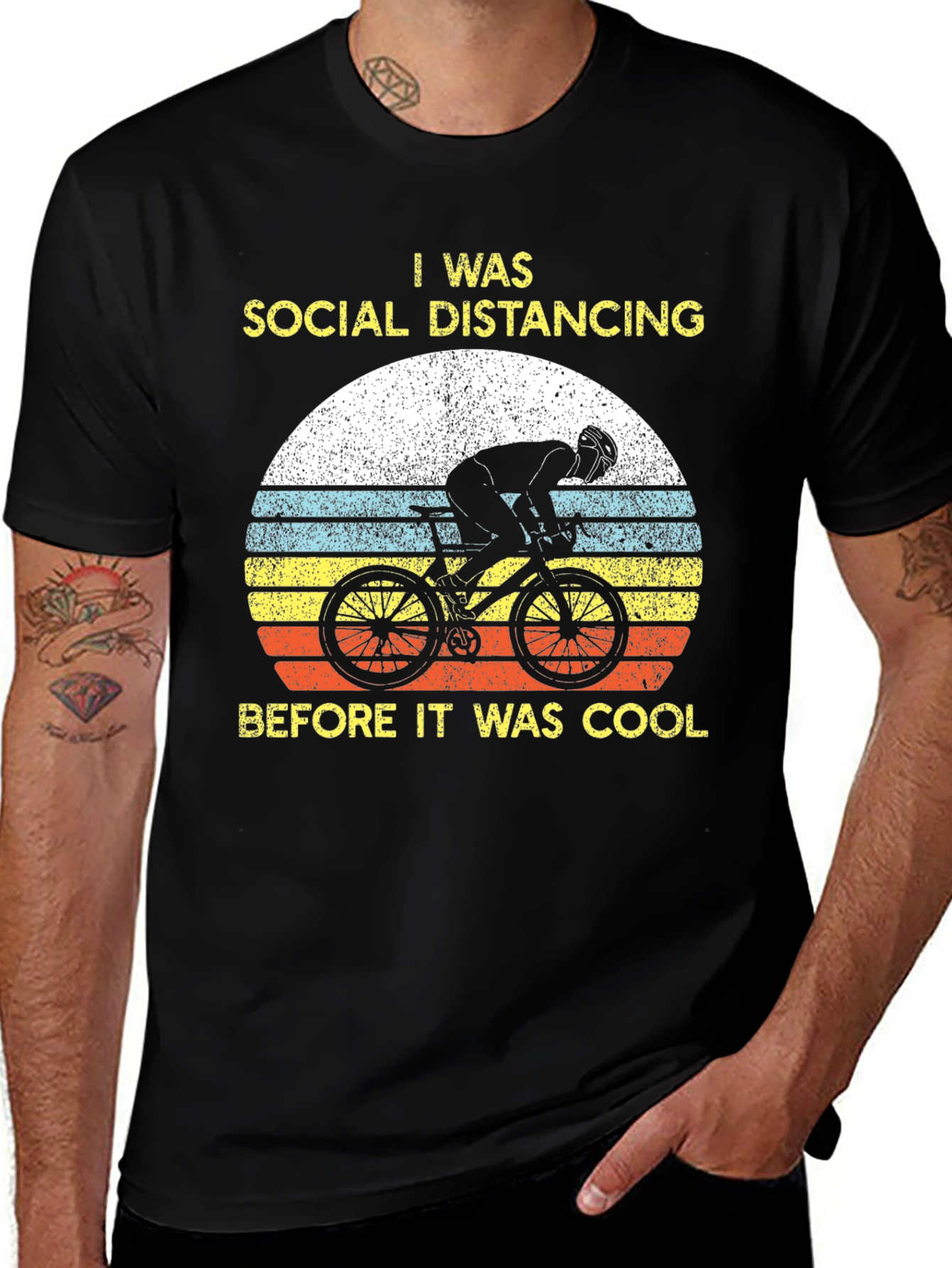 Social Distancing Biker T-Shirt