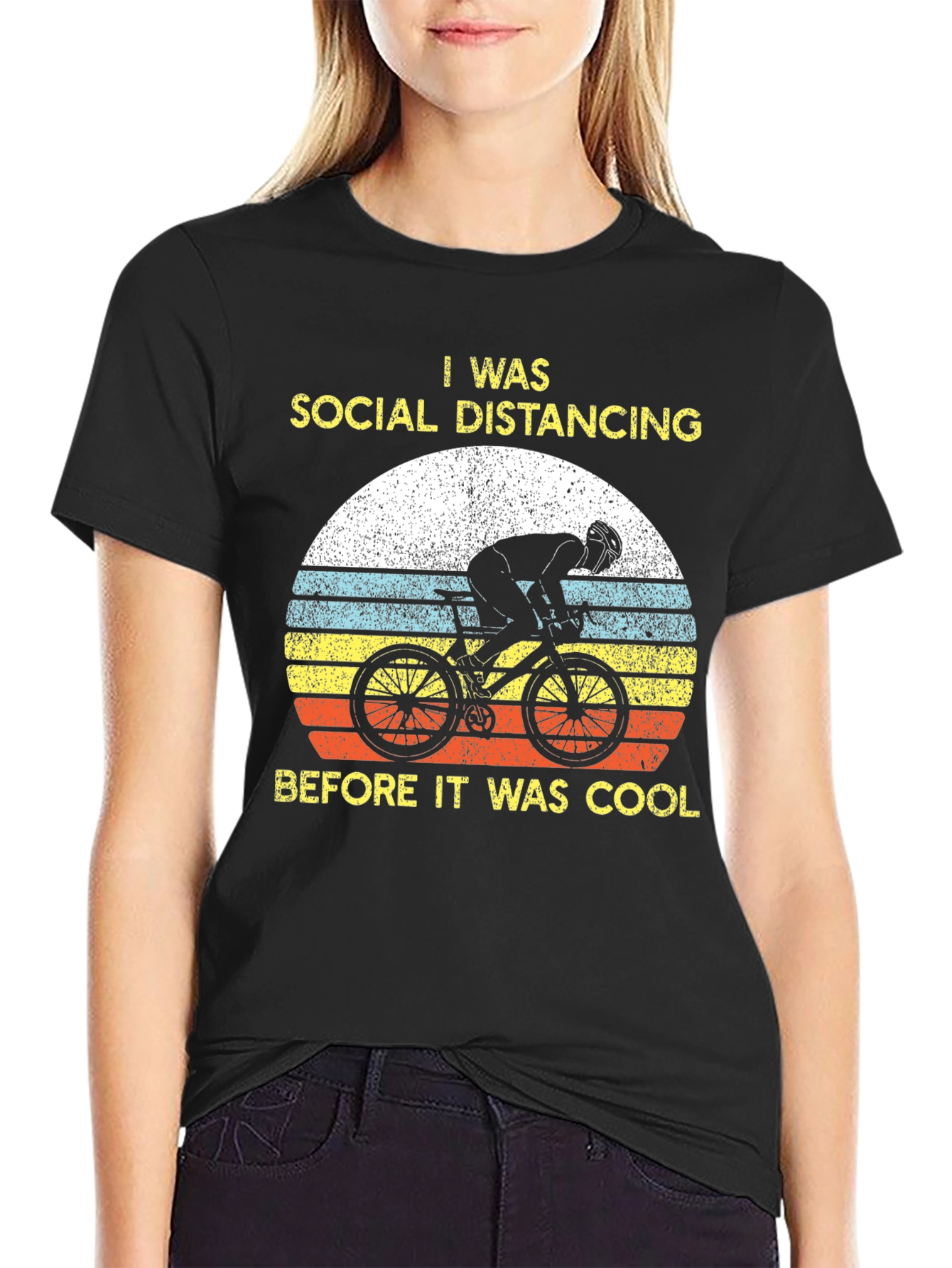 Social Distancing Biker T-Shirt