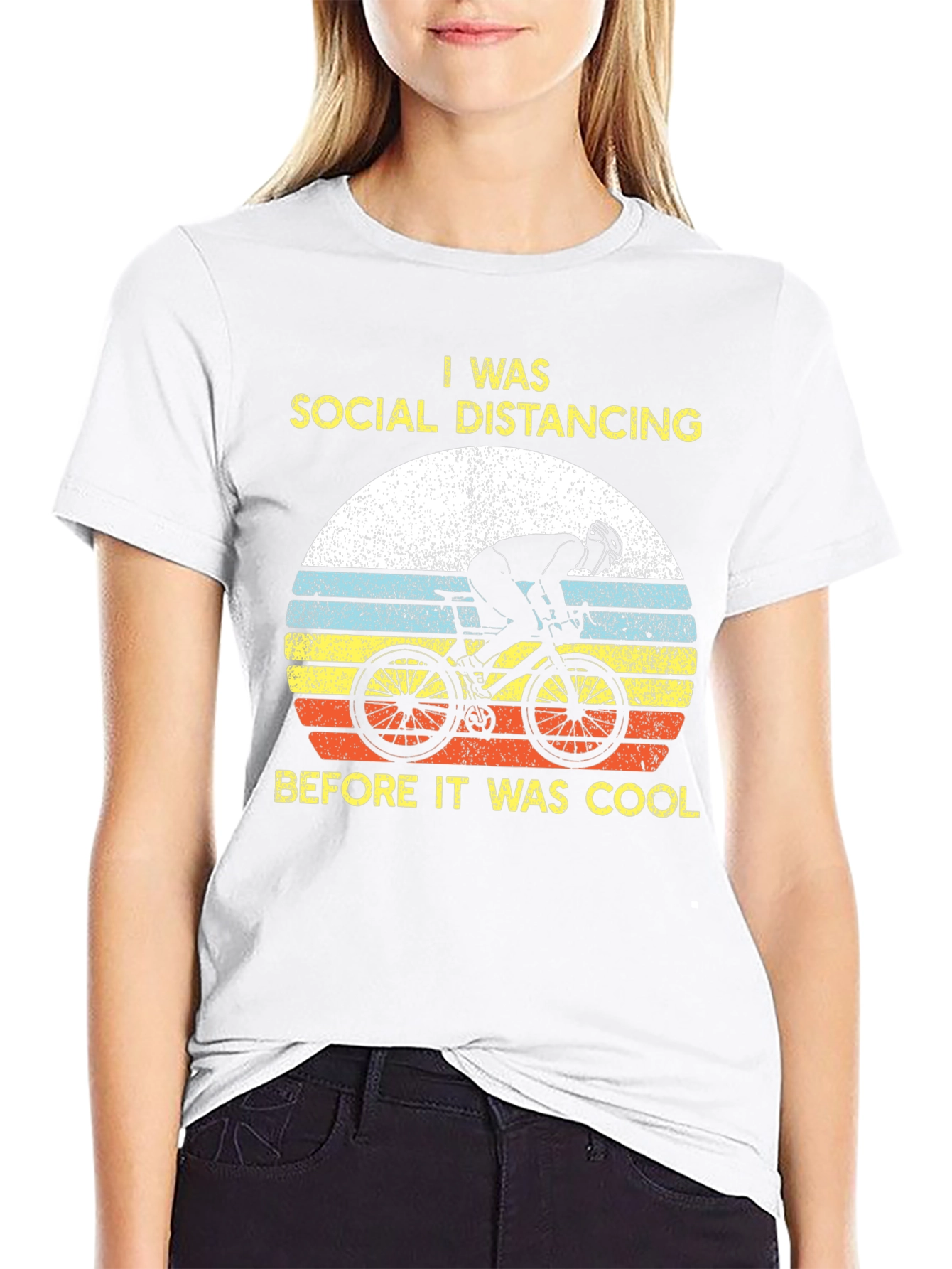 Social Distancing Biker T-Shirt