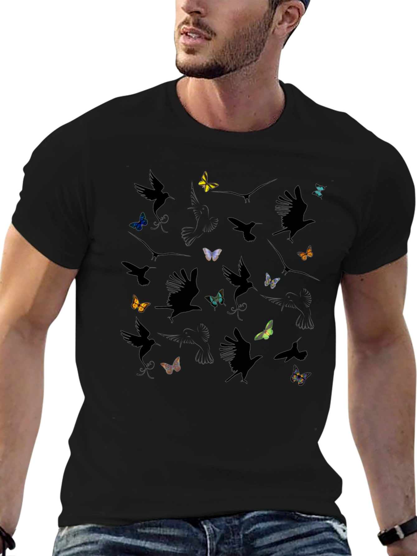 Birds and Butterflies Graphic Tee