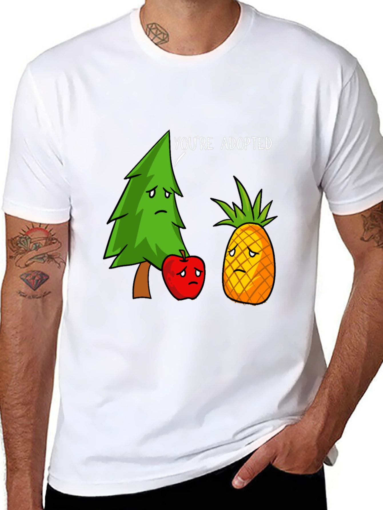 Humorous Youre Adopted Graphic T-Shirt