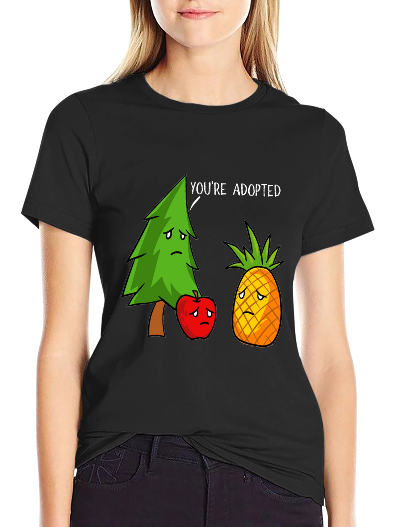 Humorous Youre Adopted Graphic T-Shirt