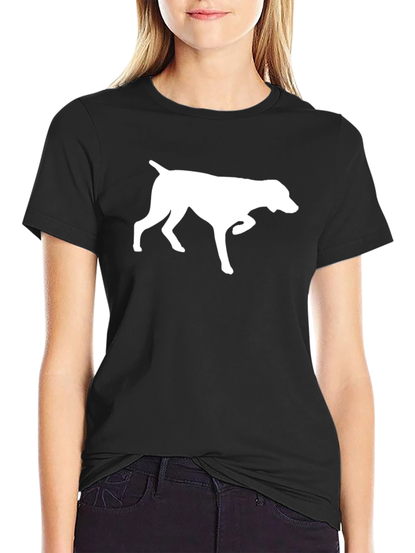Dog Silhouette Graphic T-Shirt