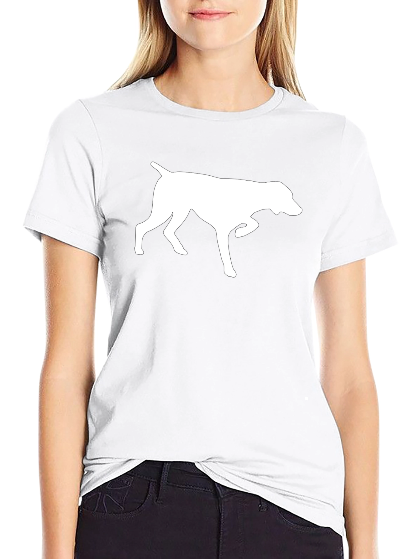 Dog Silhouette Graphic T-Shirt