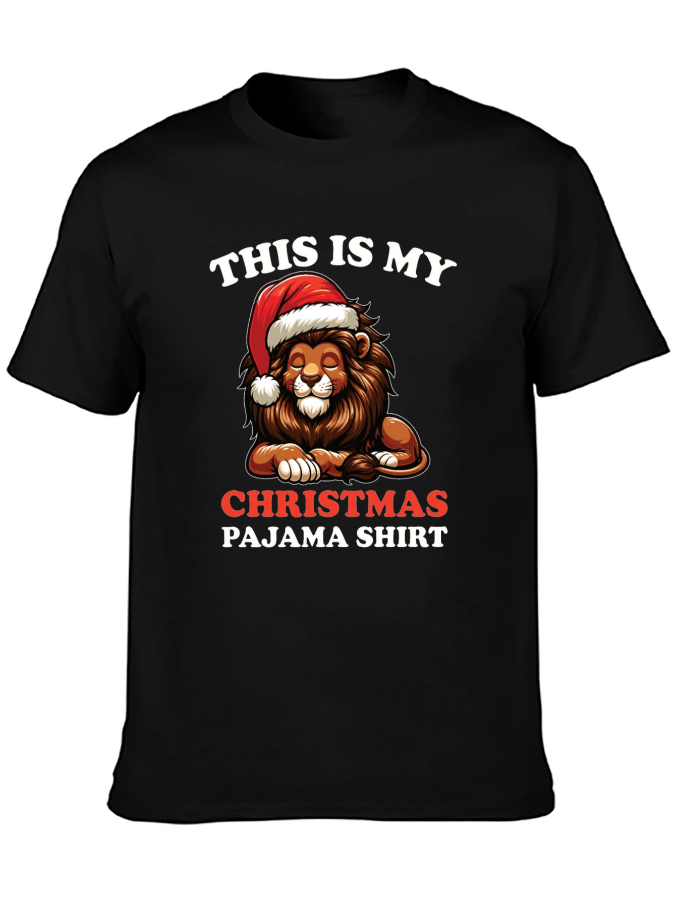 Christmas Lion Pajama Shirt