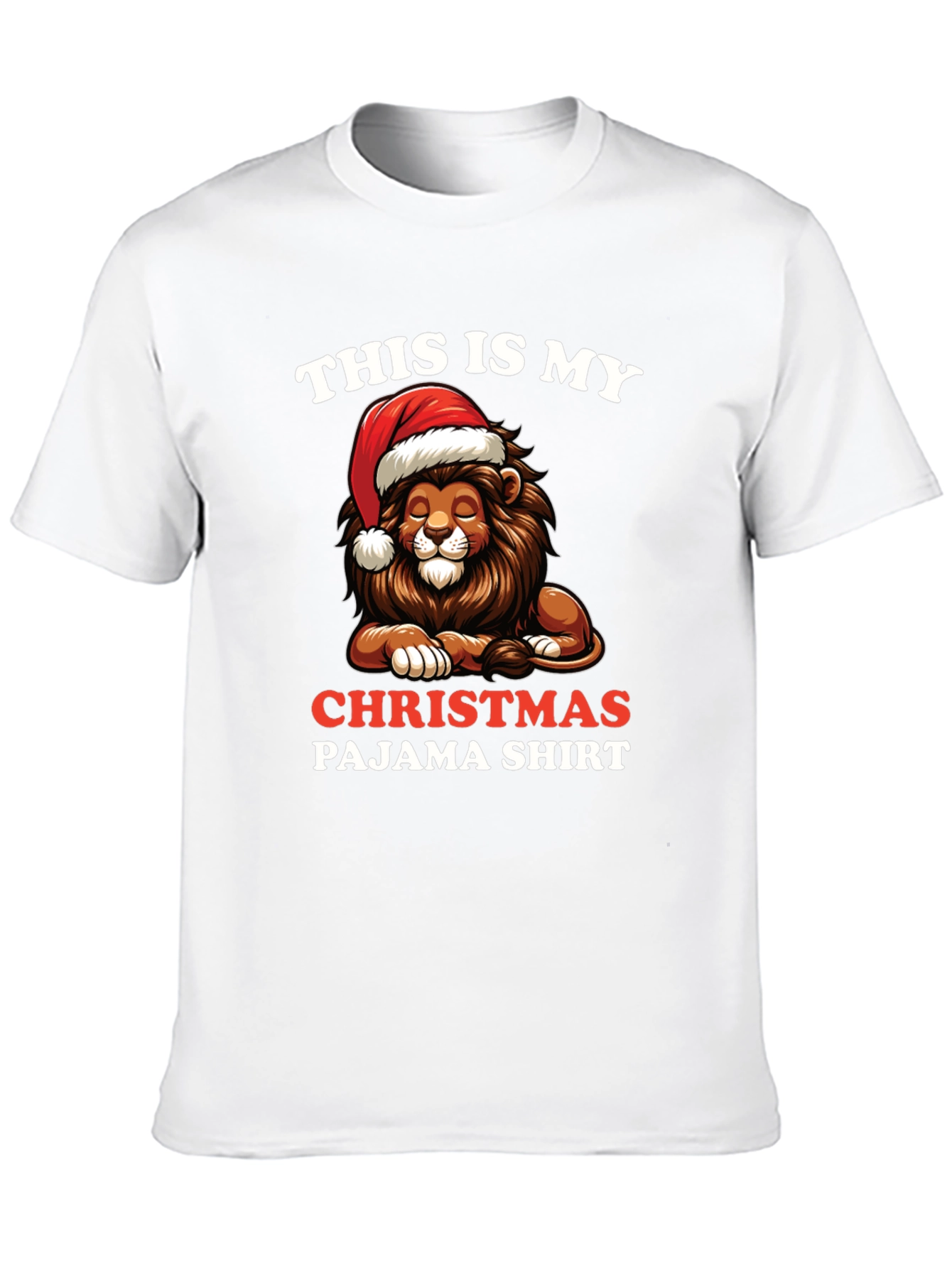 Christmas Lion Pajama Shirt