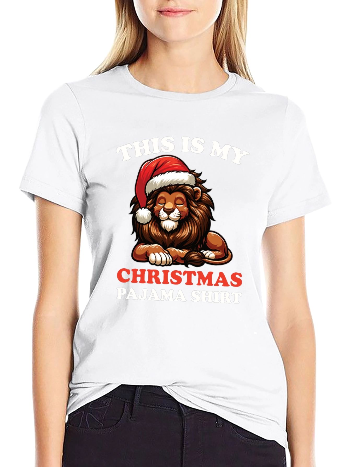 Christmas Lion Pajama Shirt