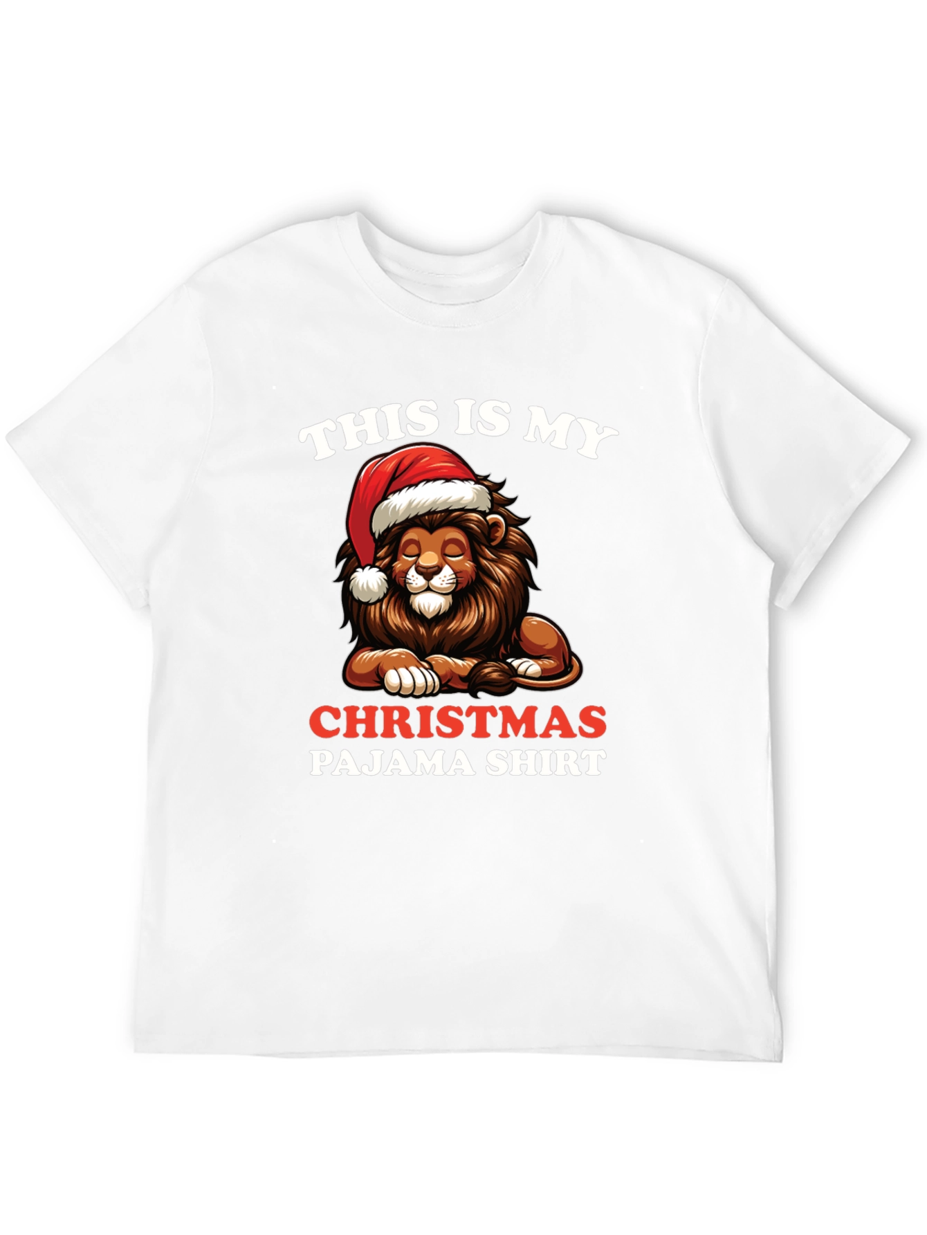 Christmas Lion Pajama Shirt