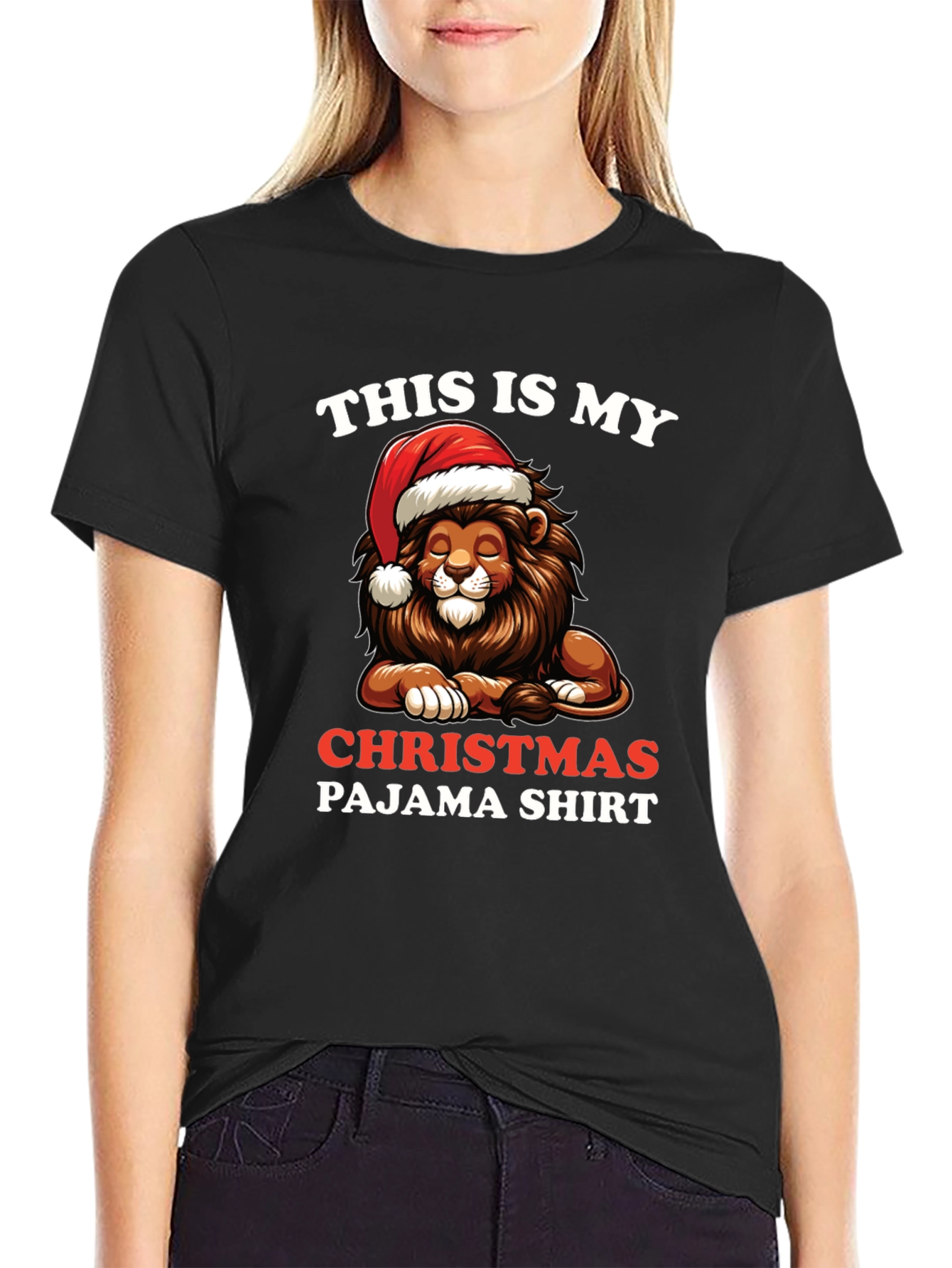Christmas Lion Pajama Shirt