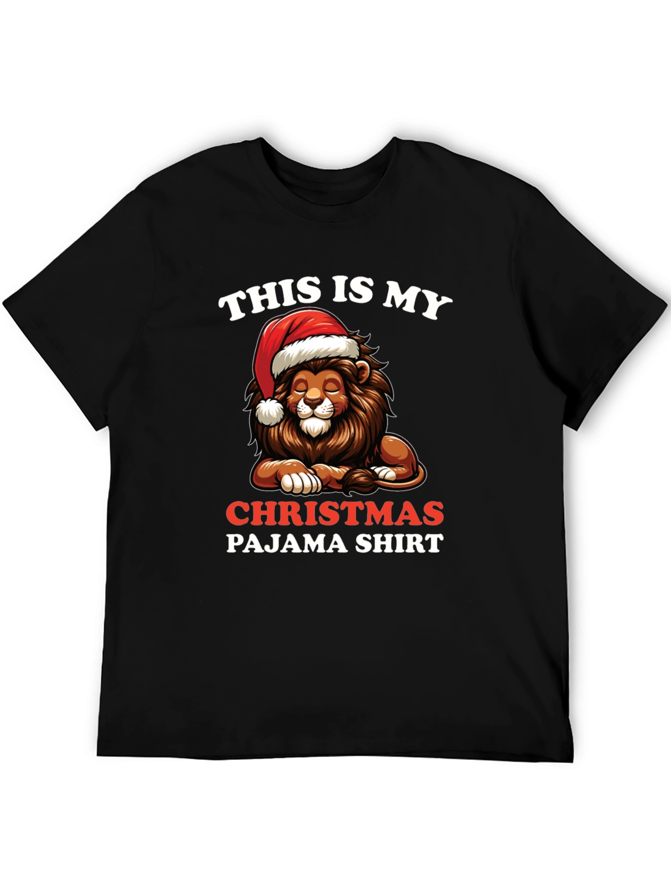 Christmas Lion Pajama Shirt
