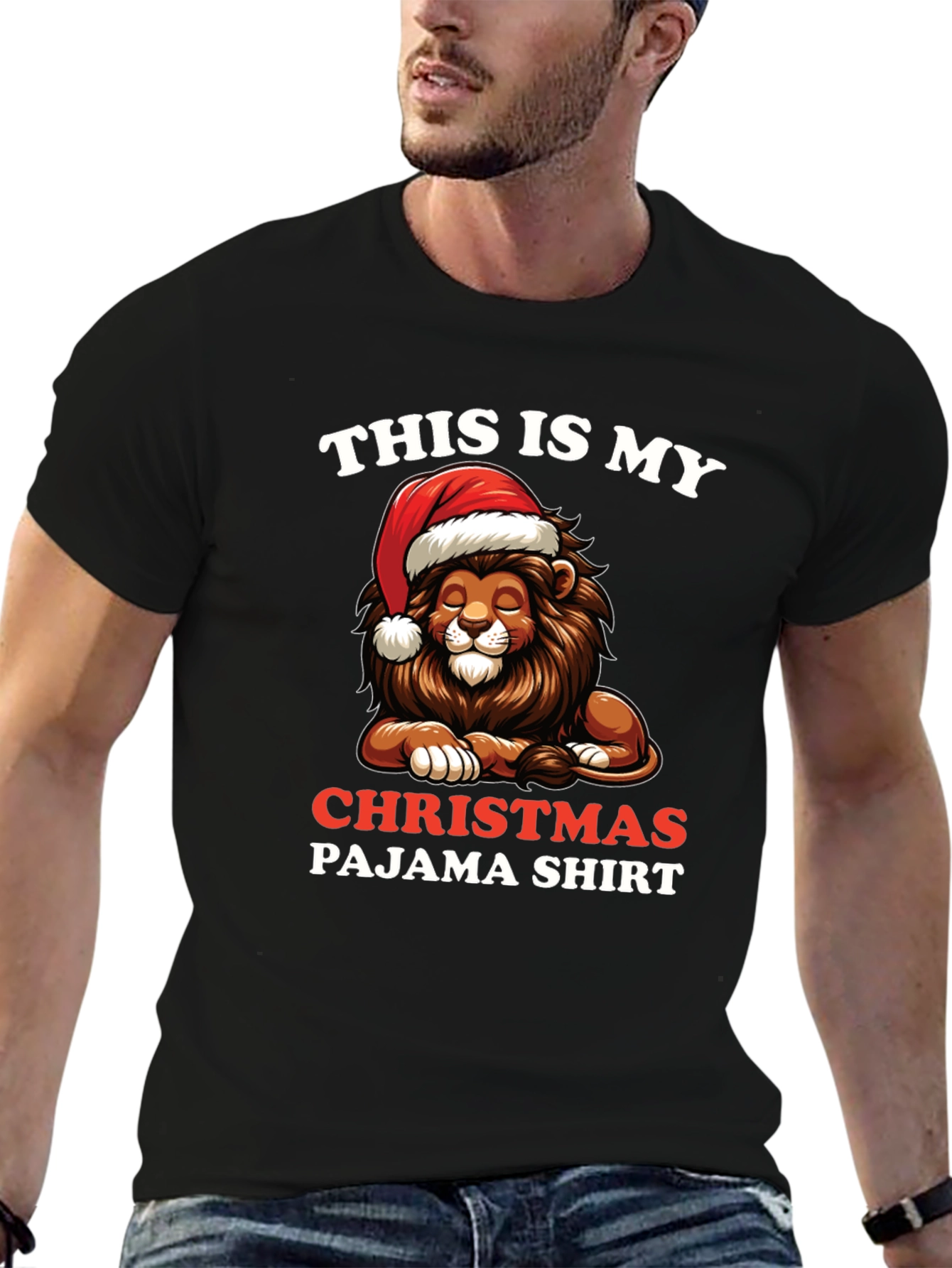 Christmas Lion Pajama Shirt