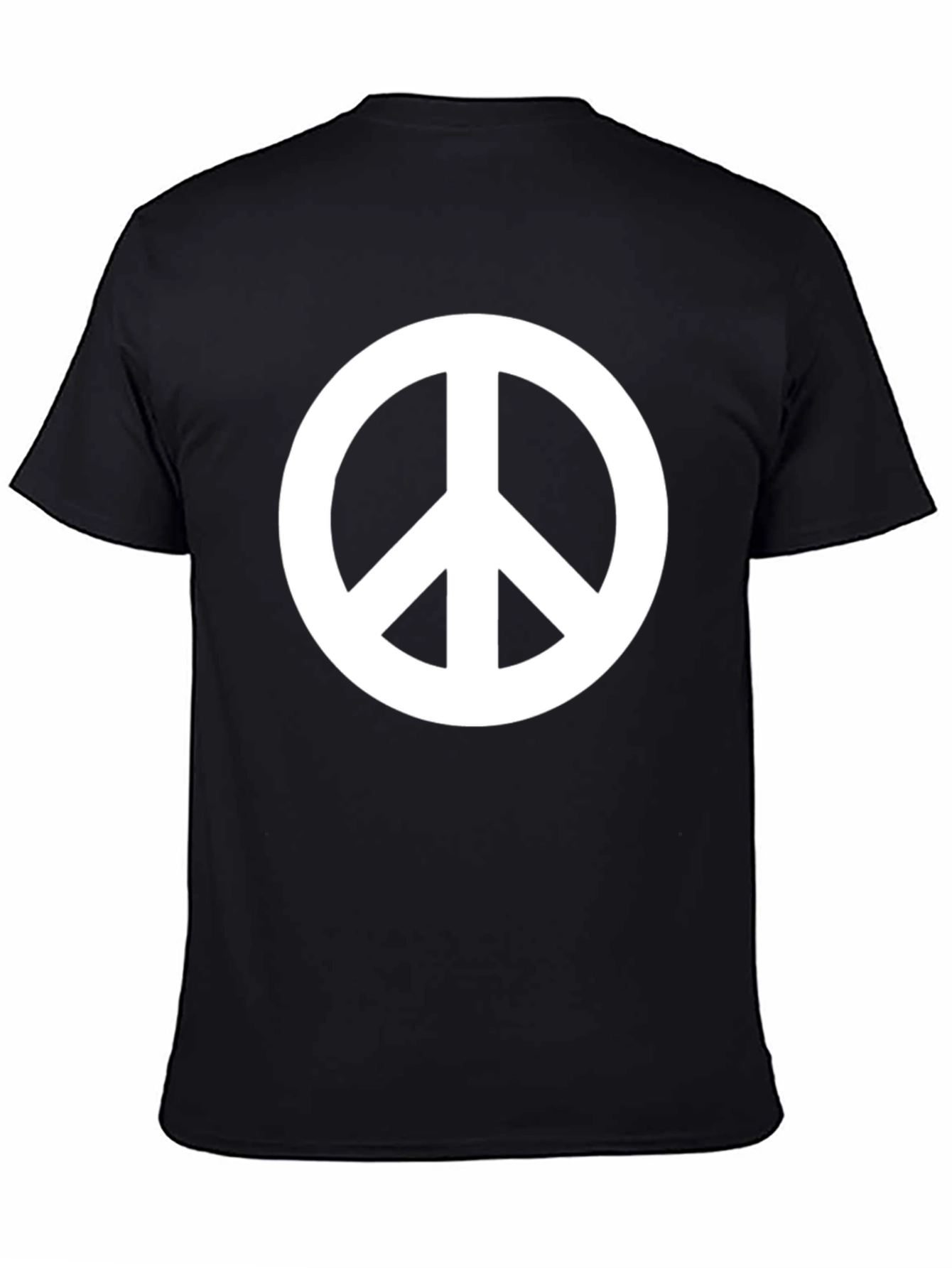 Peace Sign Graphic Black T-Shirt