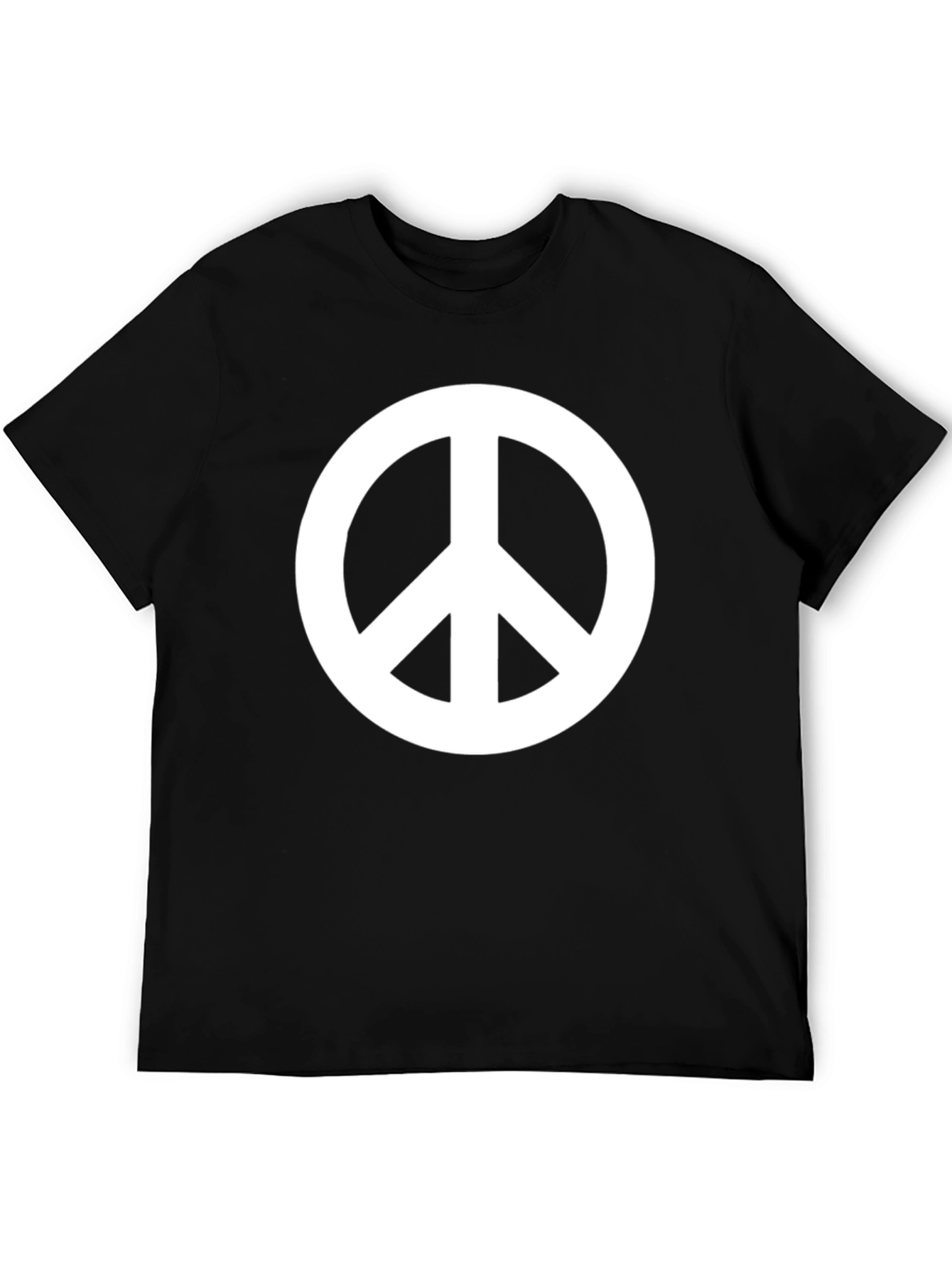 Peace Sign Graphic Black T-Shirt