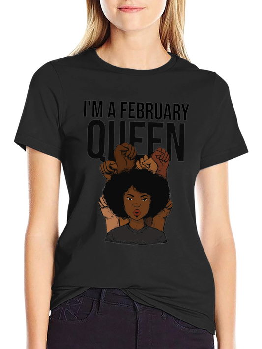 February Queen Graphic Tee - Black