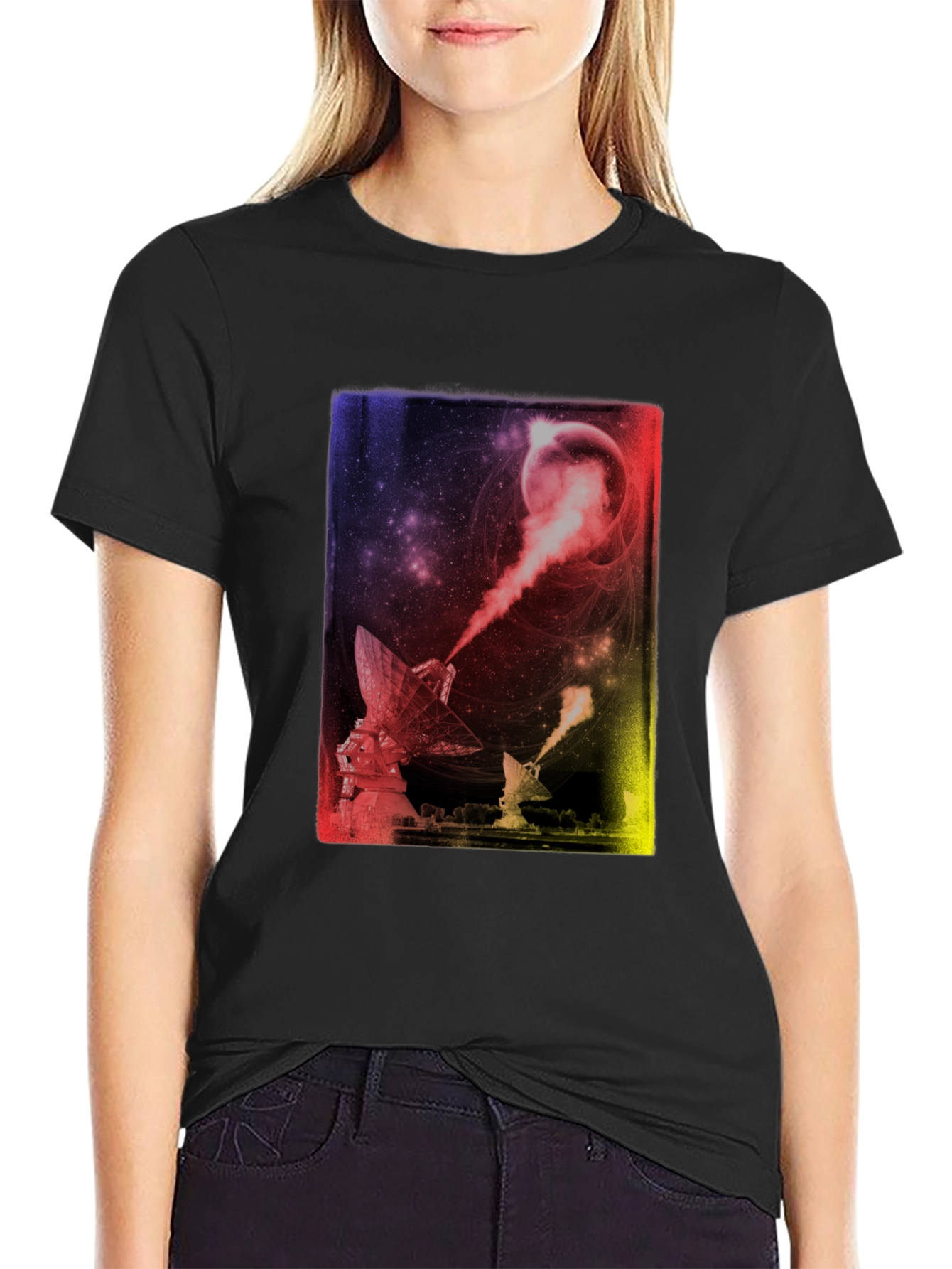 Cosmic Telescope Graphic Tee - Soft Cotton Comfort