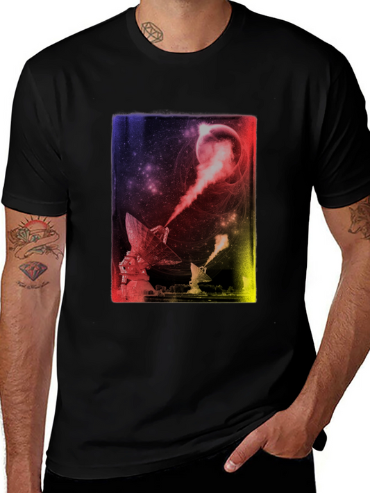 Cosmic Telescope Graphic Tee - Soft Cotton Comfort