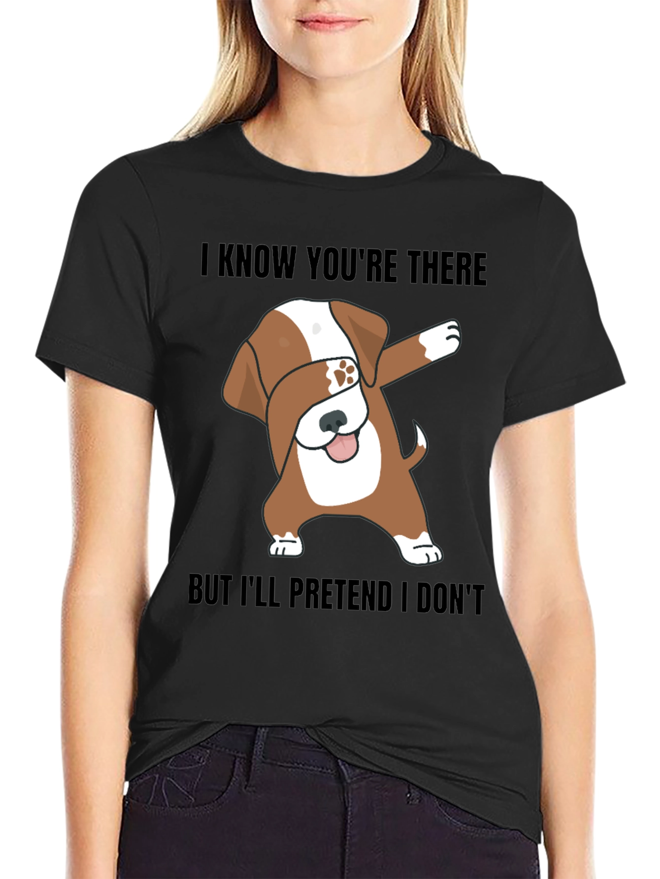 Funny Dog Dabbing Graphic T-Shirt