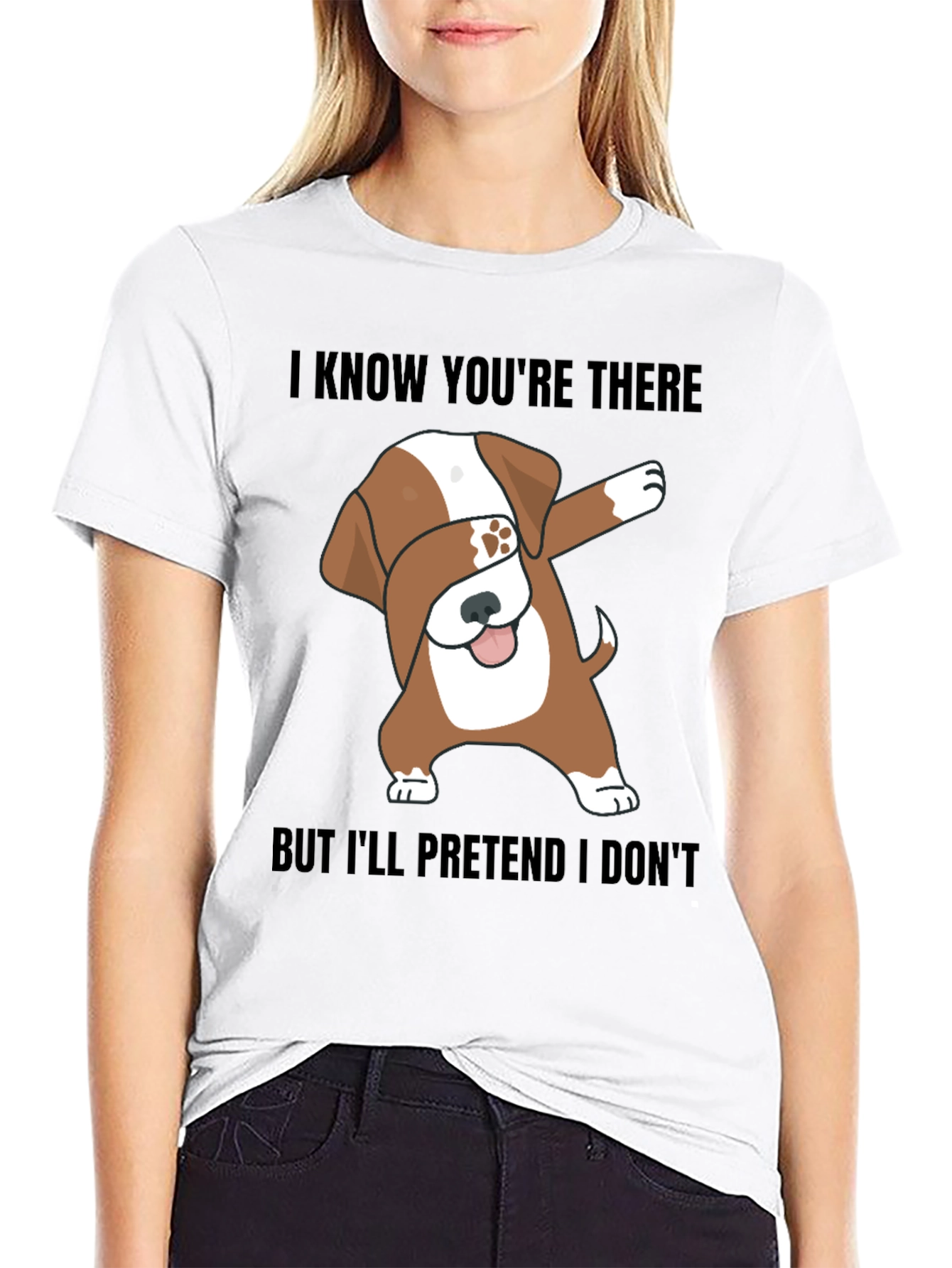 Funny Dog Dabbing Graphic T-Shirt