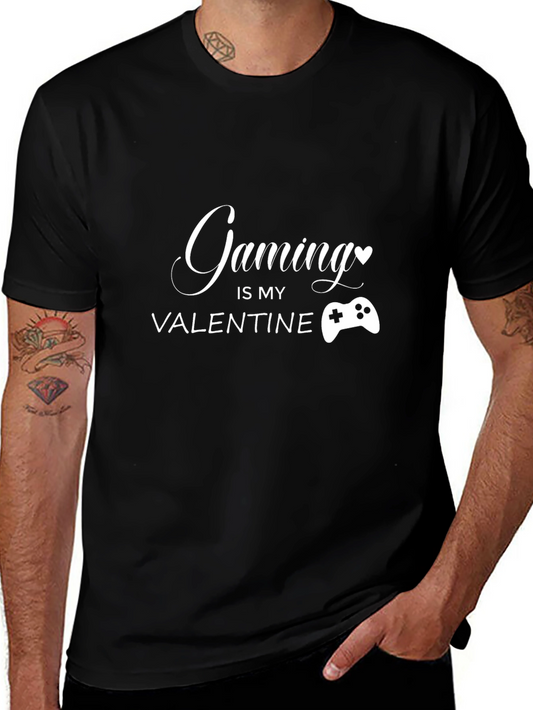 Gaming is My Valentine Black T-Shirt