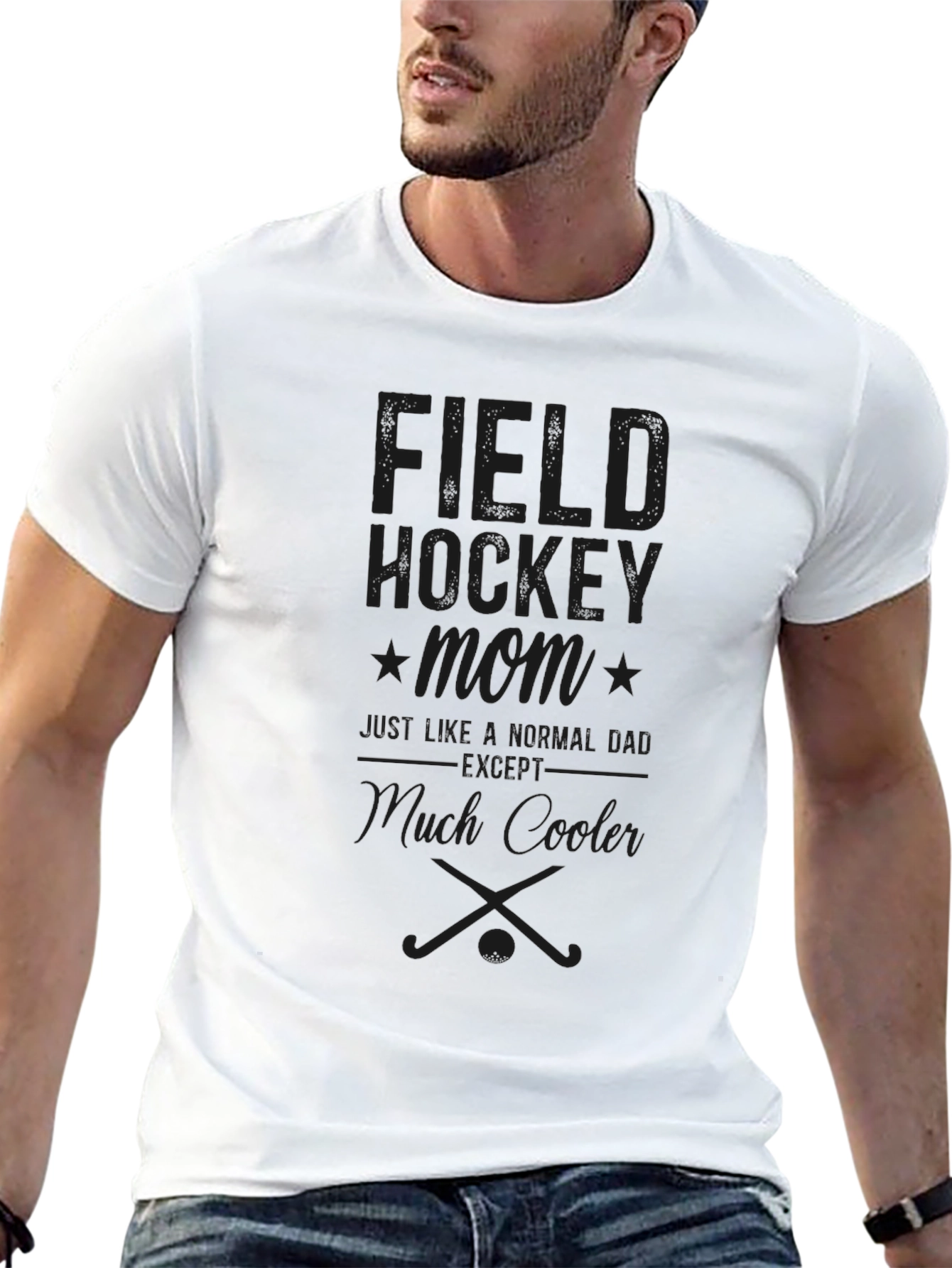 Field Hockey Mom T-Shirt - Much Cooler Than Dad!