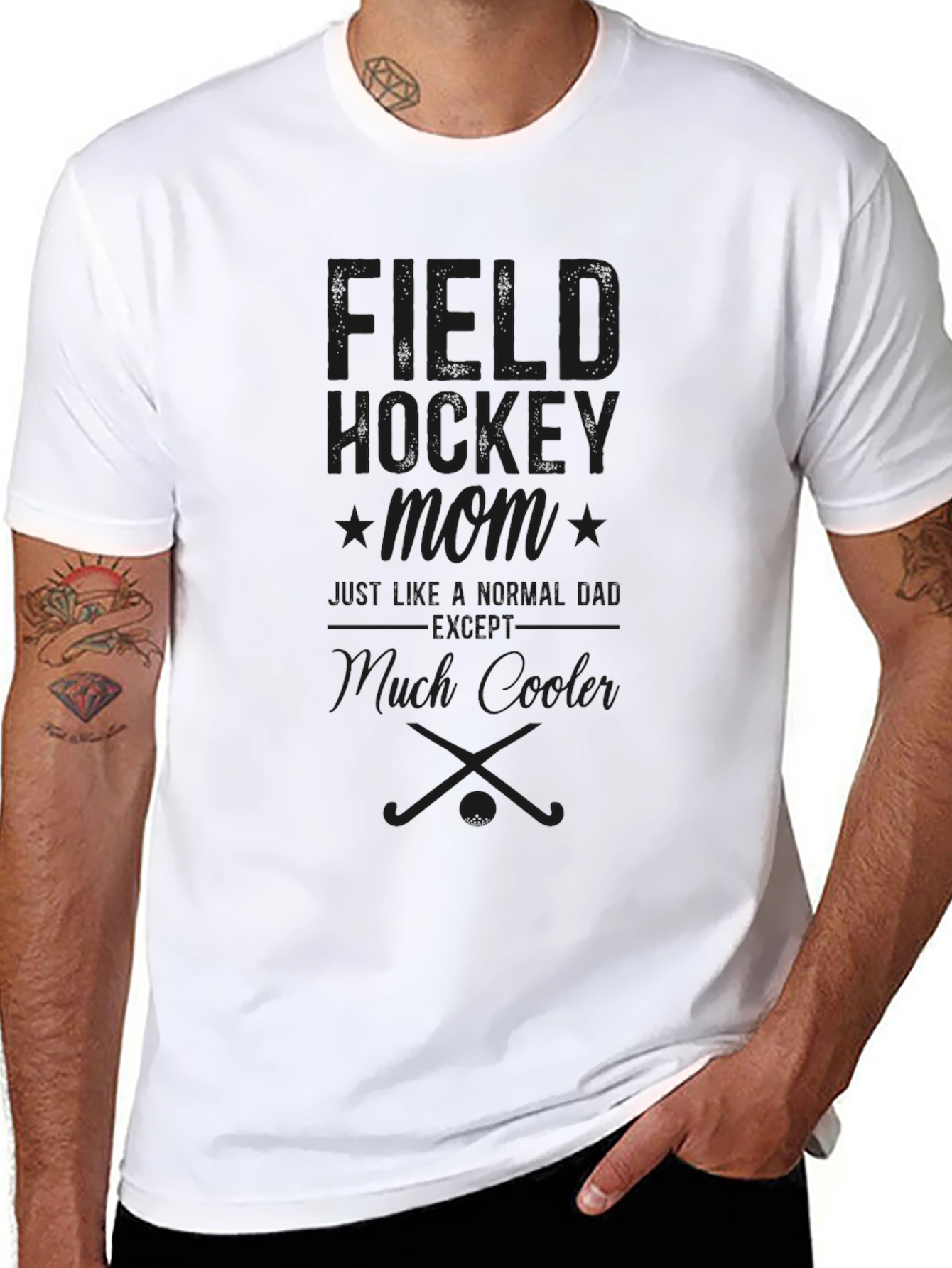 Field Hockey Mom T-Shirt - Much Cooler Than Dad!