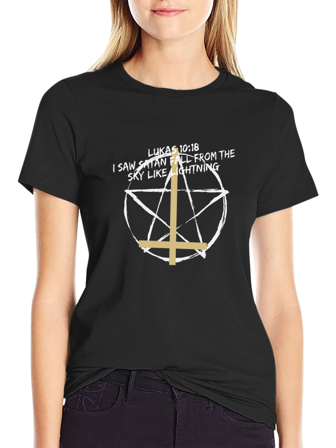 Satan Falling T-Shirt - Lukas 10:18 Tee