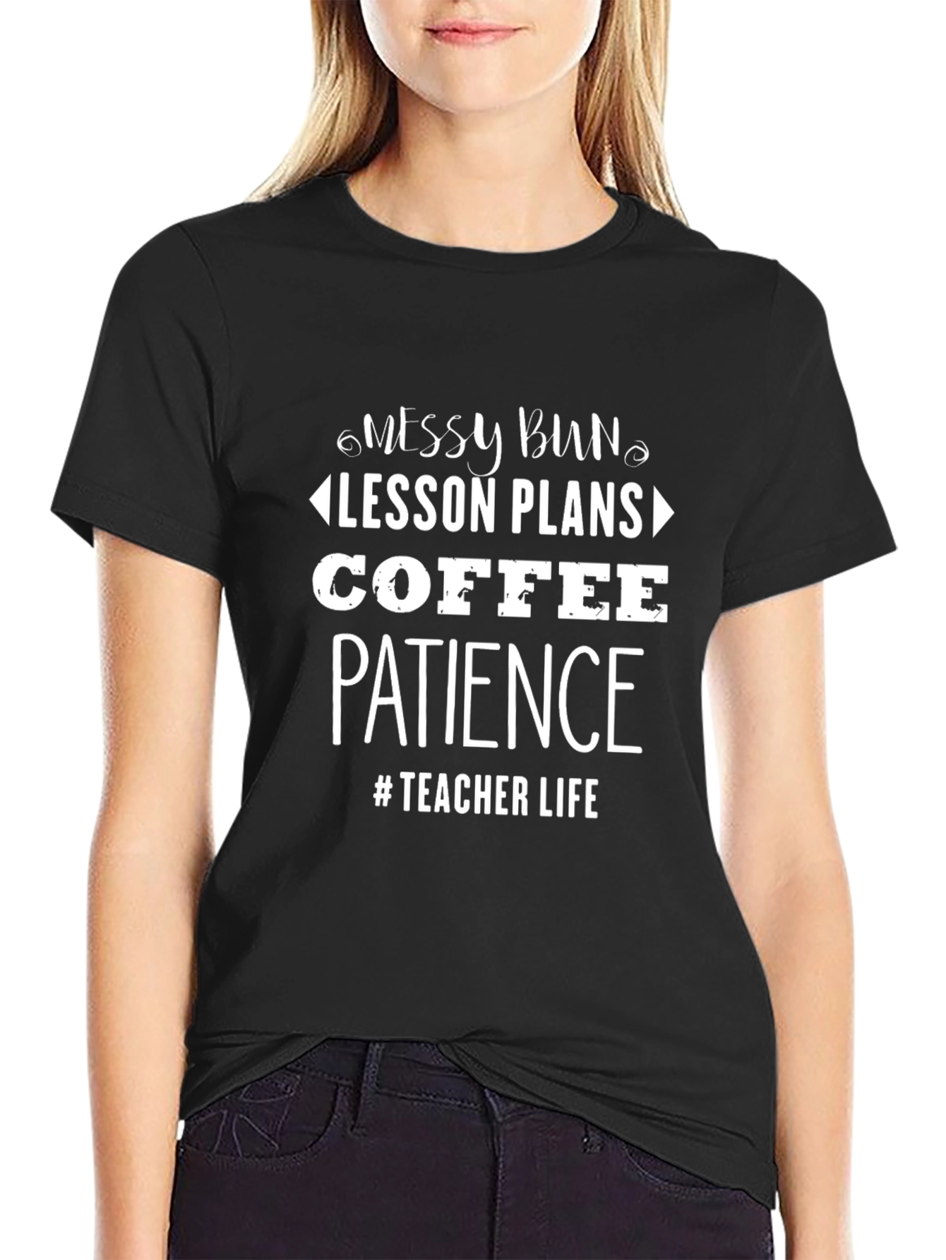 Messy Bun Teacher Life T-Shirt