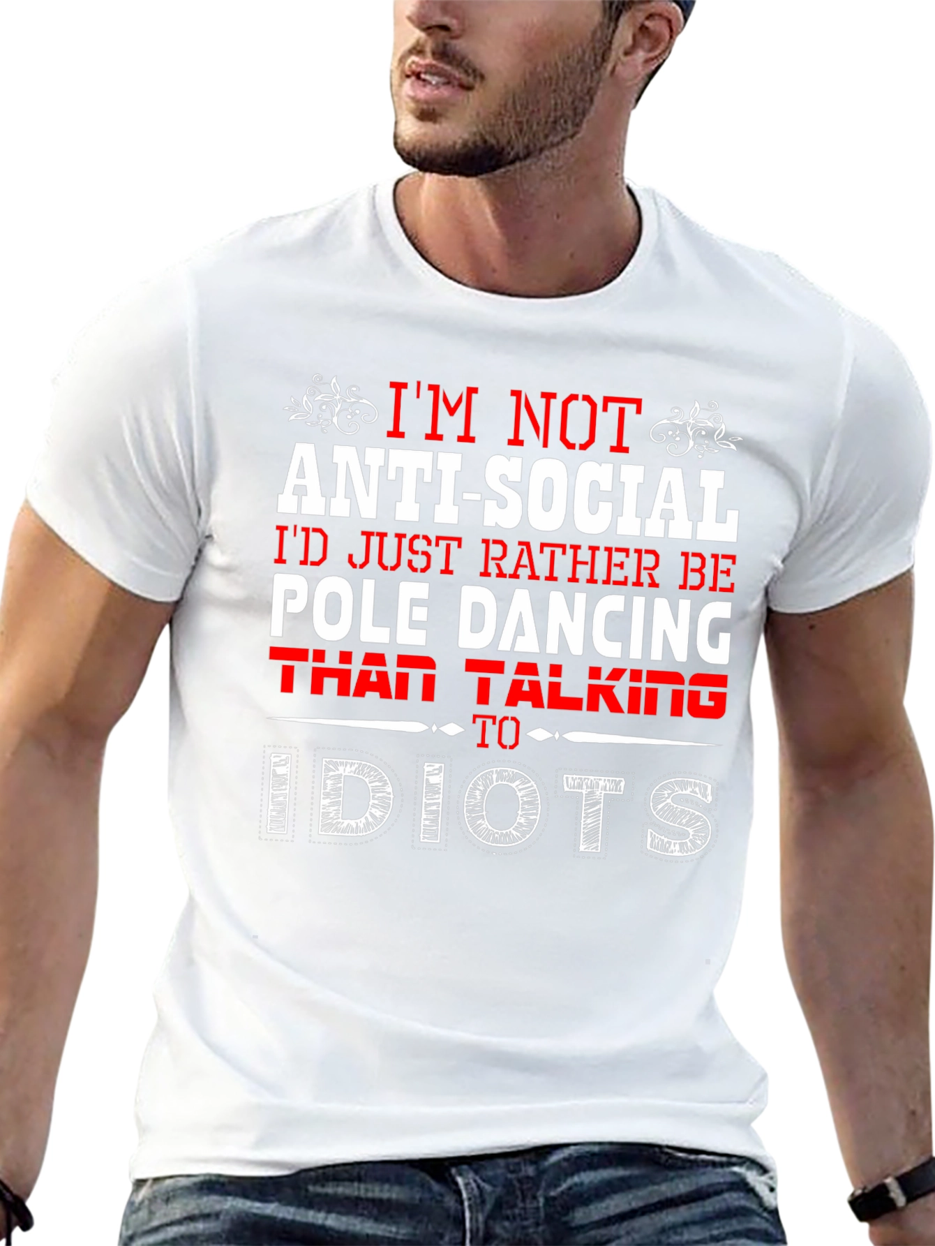 Anti-Social Pole Dancing Graphic T-Shirt