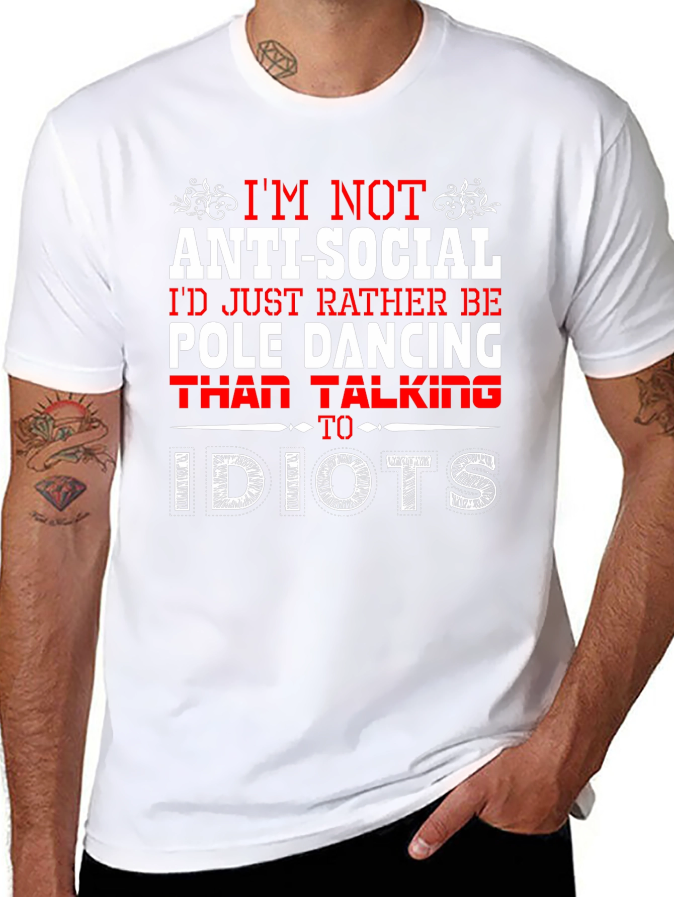 Anti-Social Pole Dancing Graphic T-Shirt