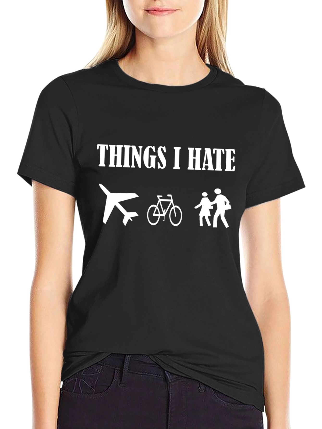 Funny Things I Hate T-Shirt - Planes Bikes People
