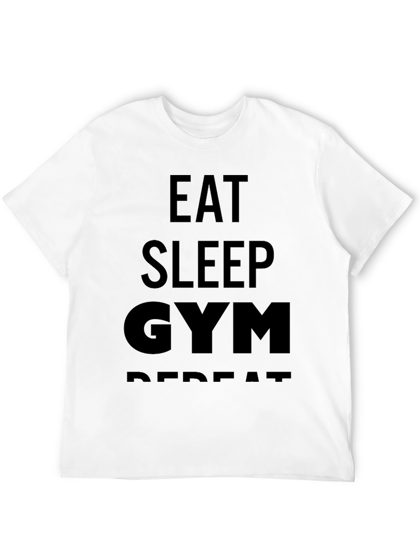 Eat Sleep Gym Repeat Mens Black T-Shirt
