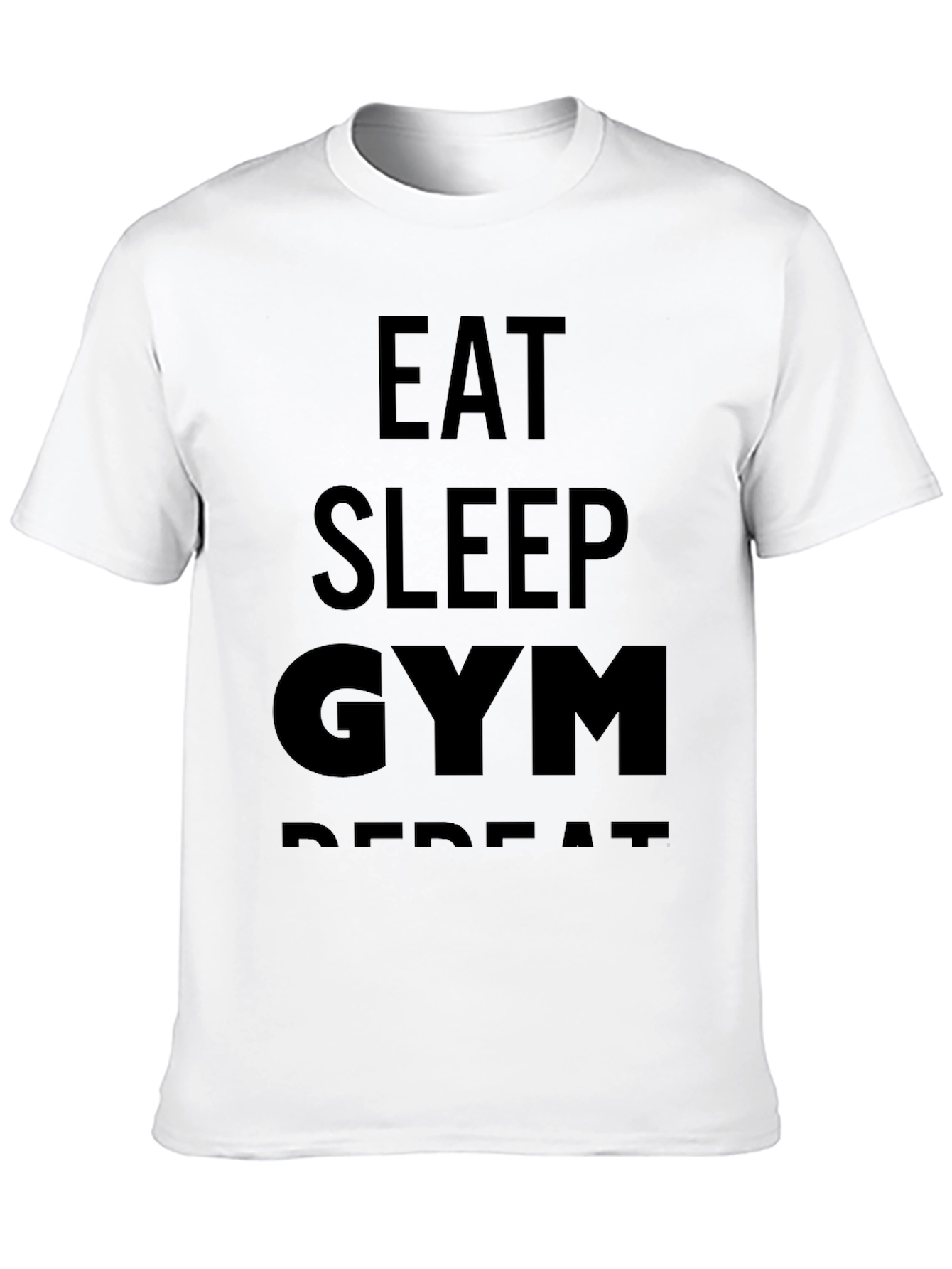 Eat Sleep Gym Repeat Mens Black T-Shirt