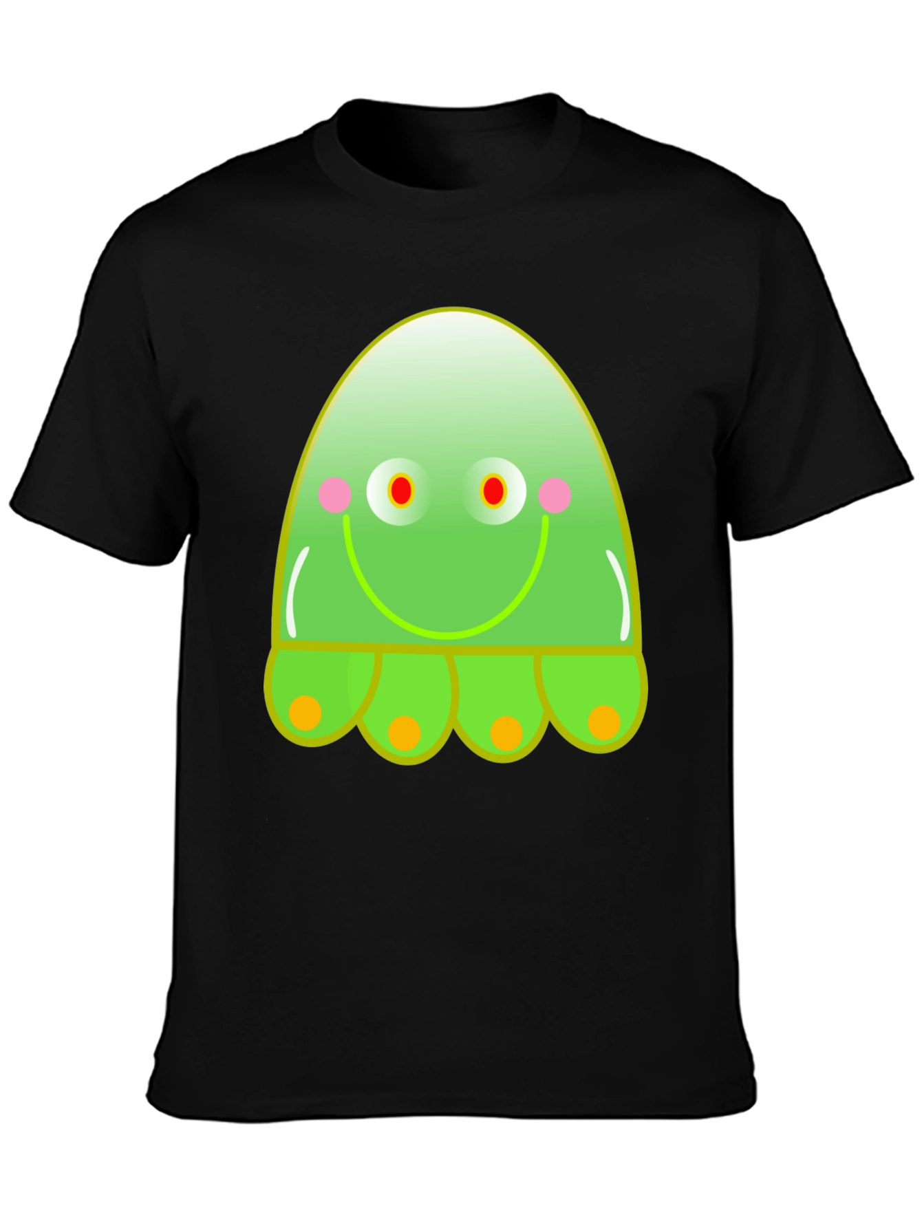 Fun Green Character Graphic T-Shirt