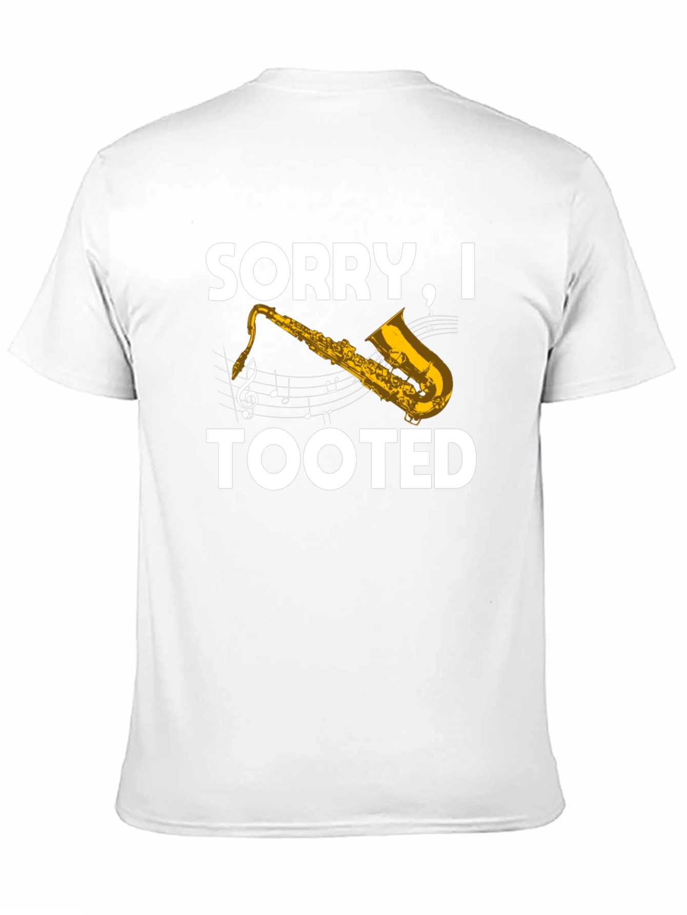 Sorry I Tooted Saxophone Black T-Shirt