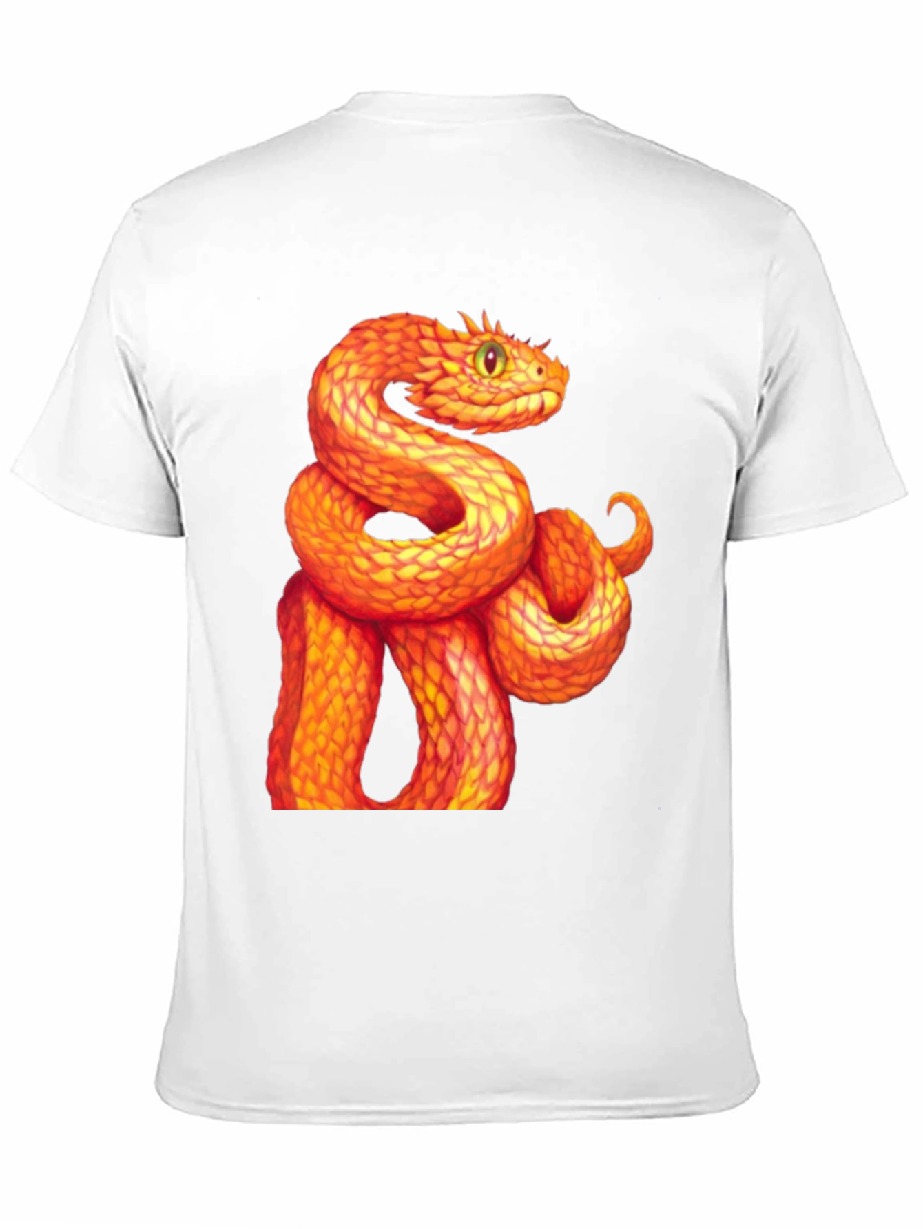 Orange Snake Graphic T-Shirt