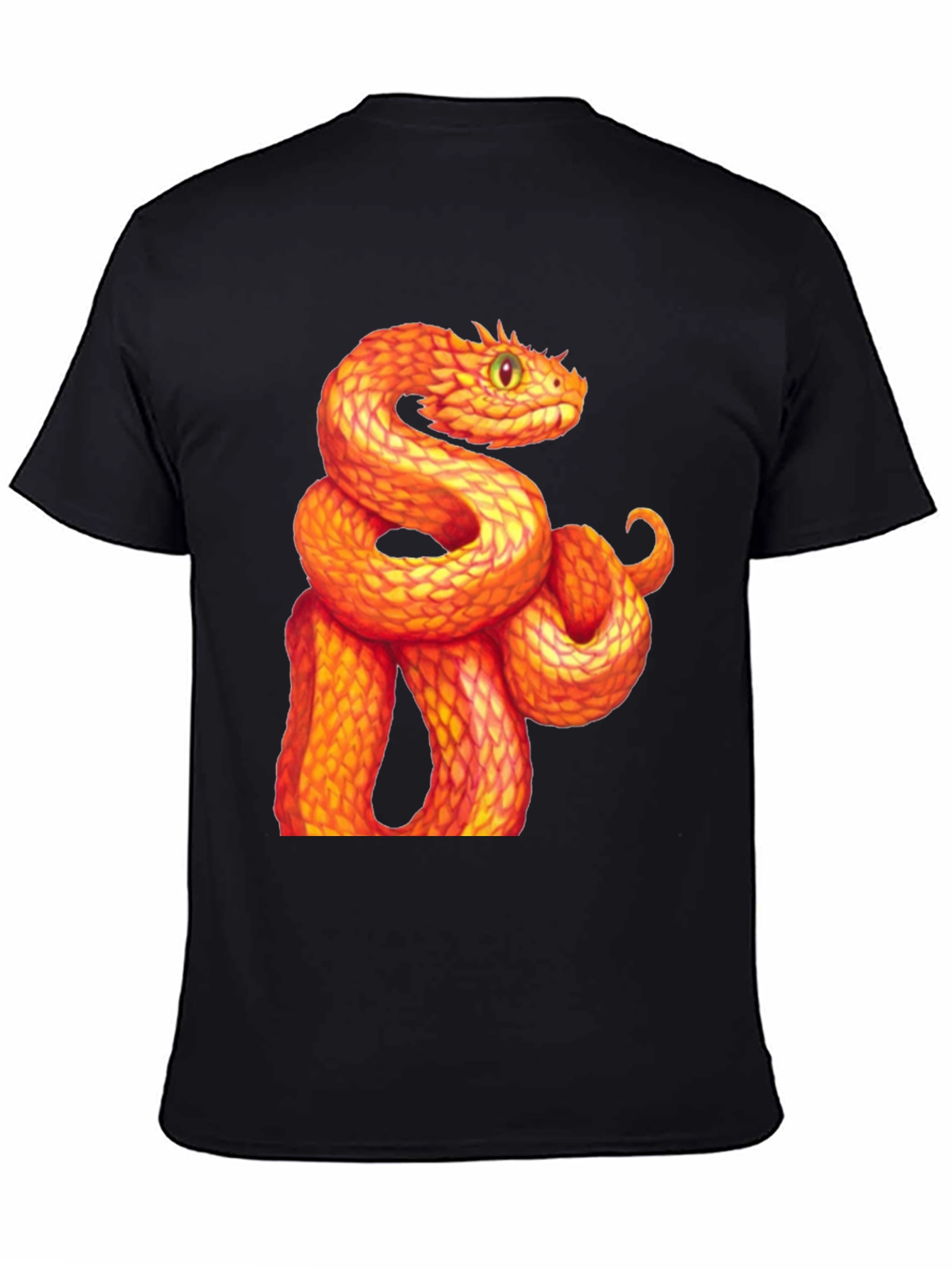 Orange Snake Graphic T-Shirt