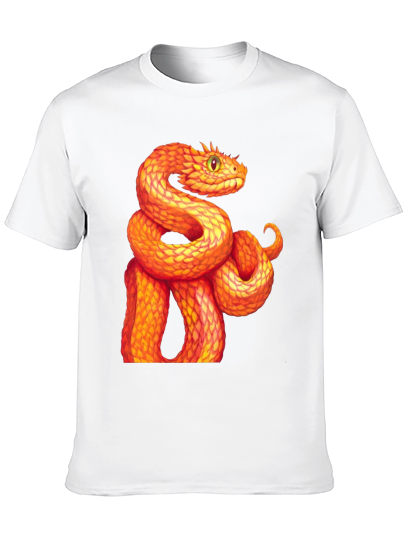 Orange Snake Graphic T-Shirt