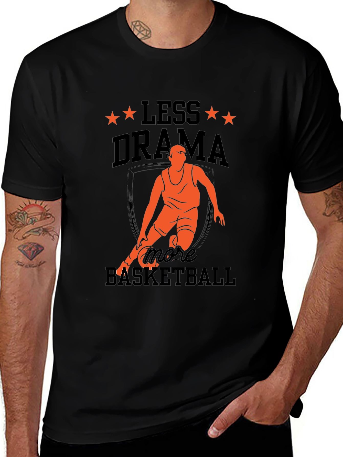 Less Drama More Basketball Graphic Tee