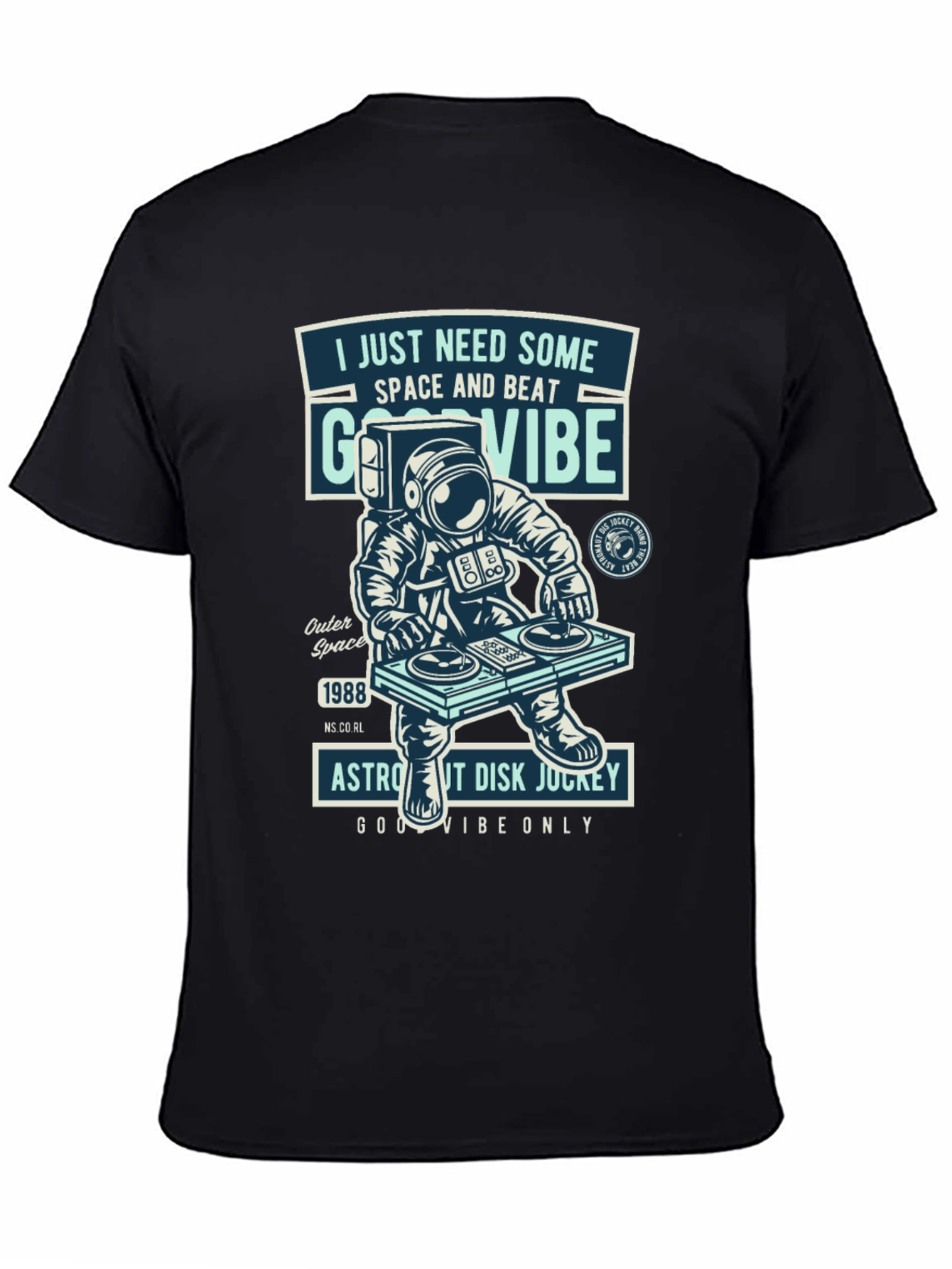 Astronaut DJ T-Shirt - Space & Beat Good Vibes