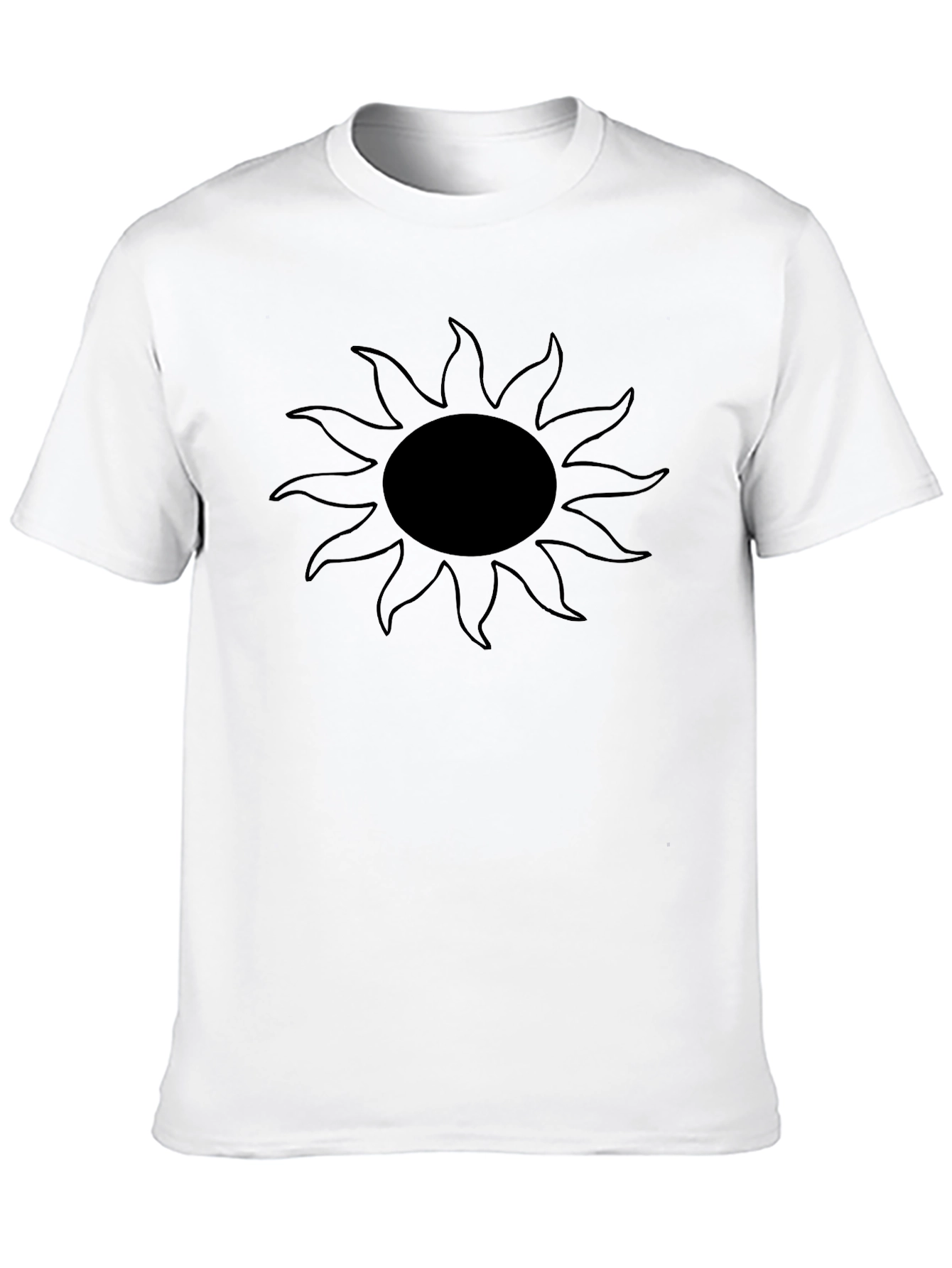 Black Graphic Tee - Sun Design