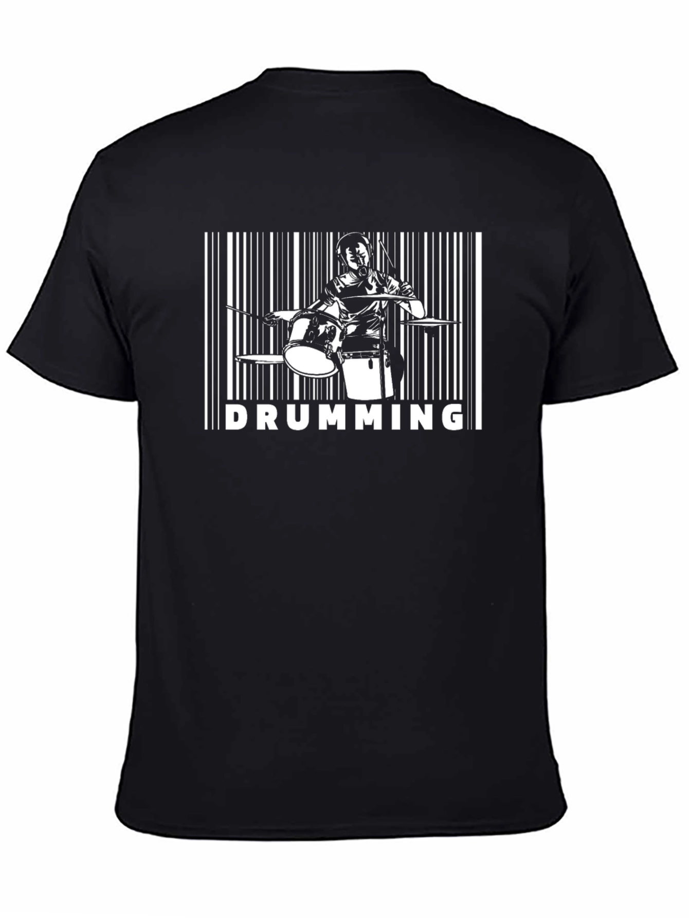 Drumming Barcode T-Shirt - Musician Gift