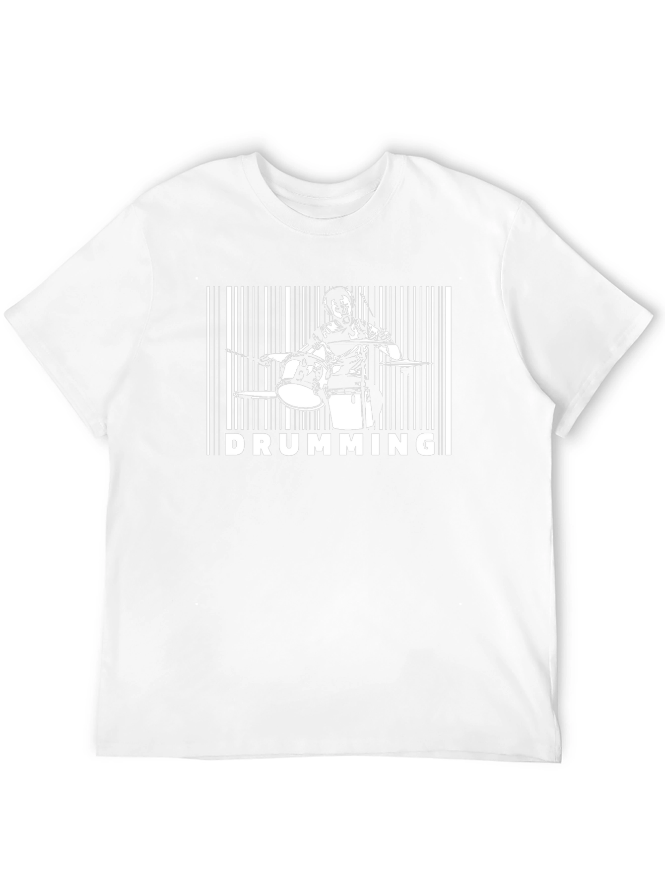 Drumming Barcode T-Shirt - Musician Gift
