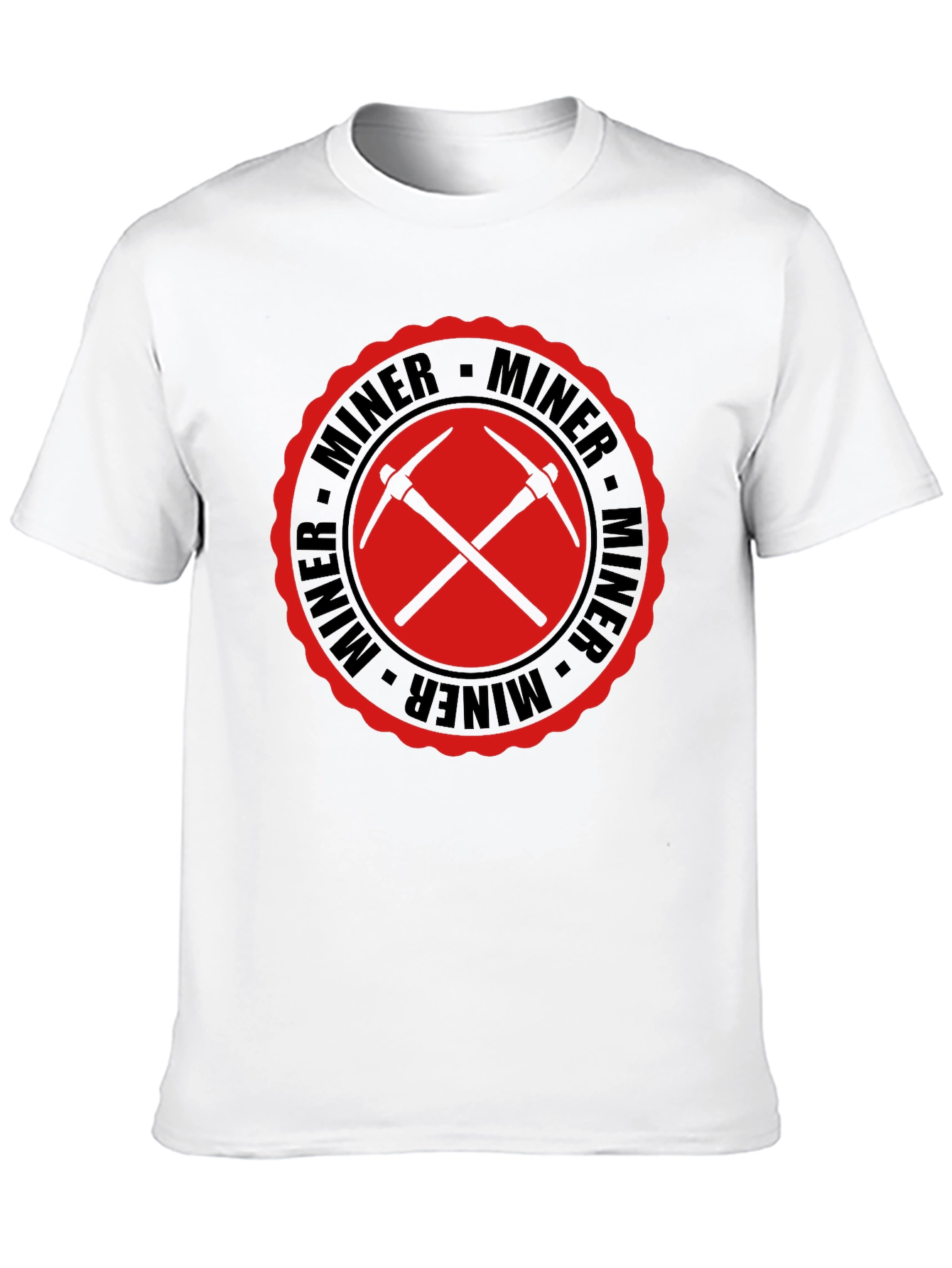 Miner Graphic Tee - Black Cotton T-Shirt