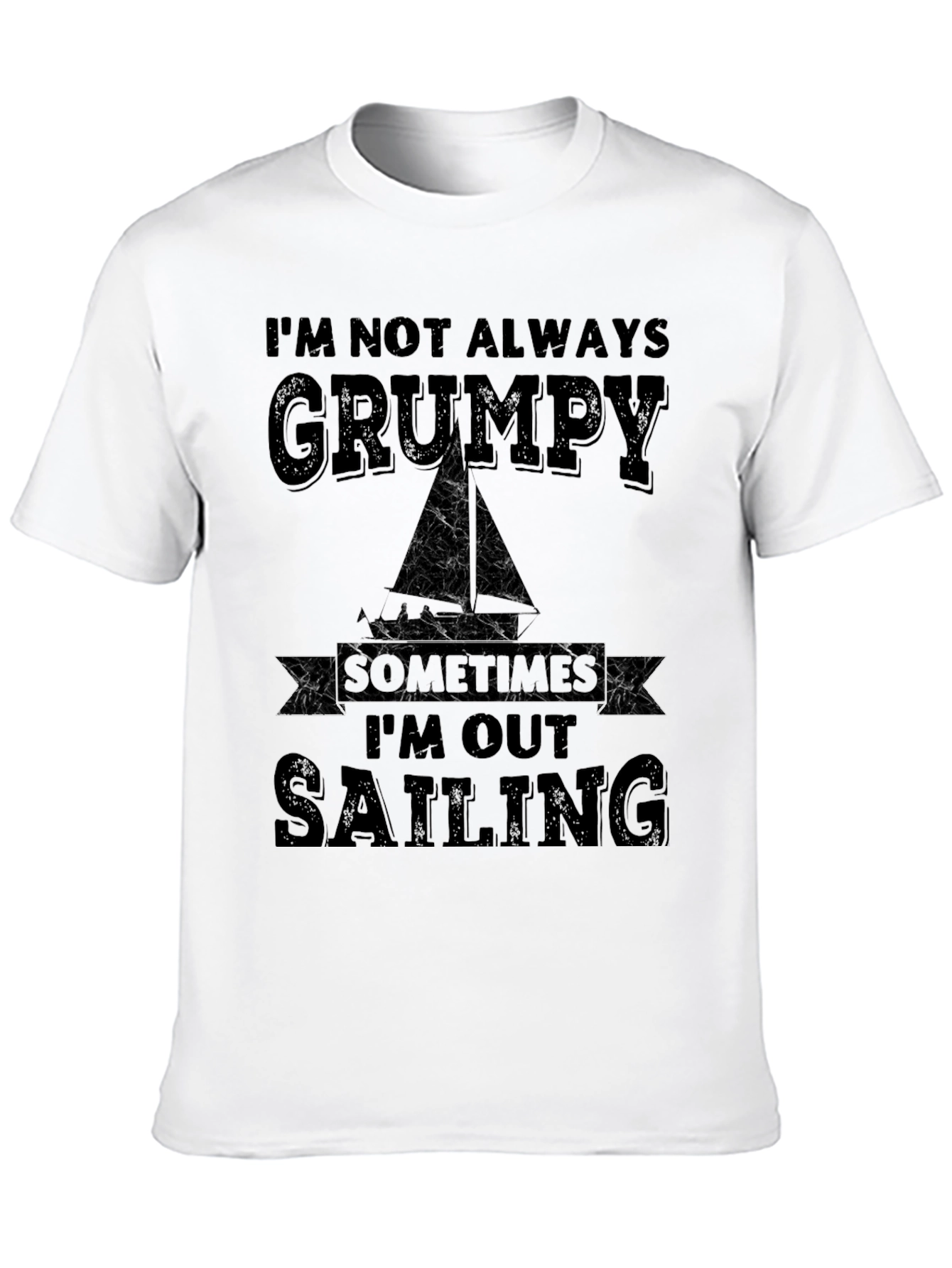 Grumpy Sailing Graphic Tee - Novelty Mens T-Shirt