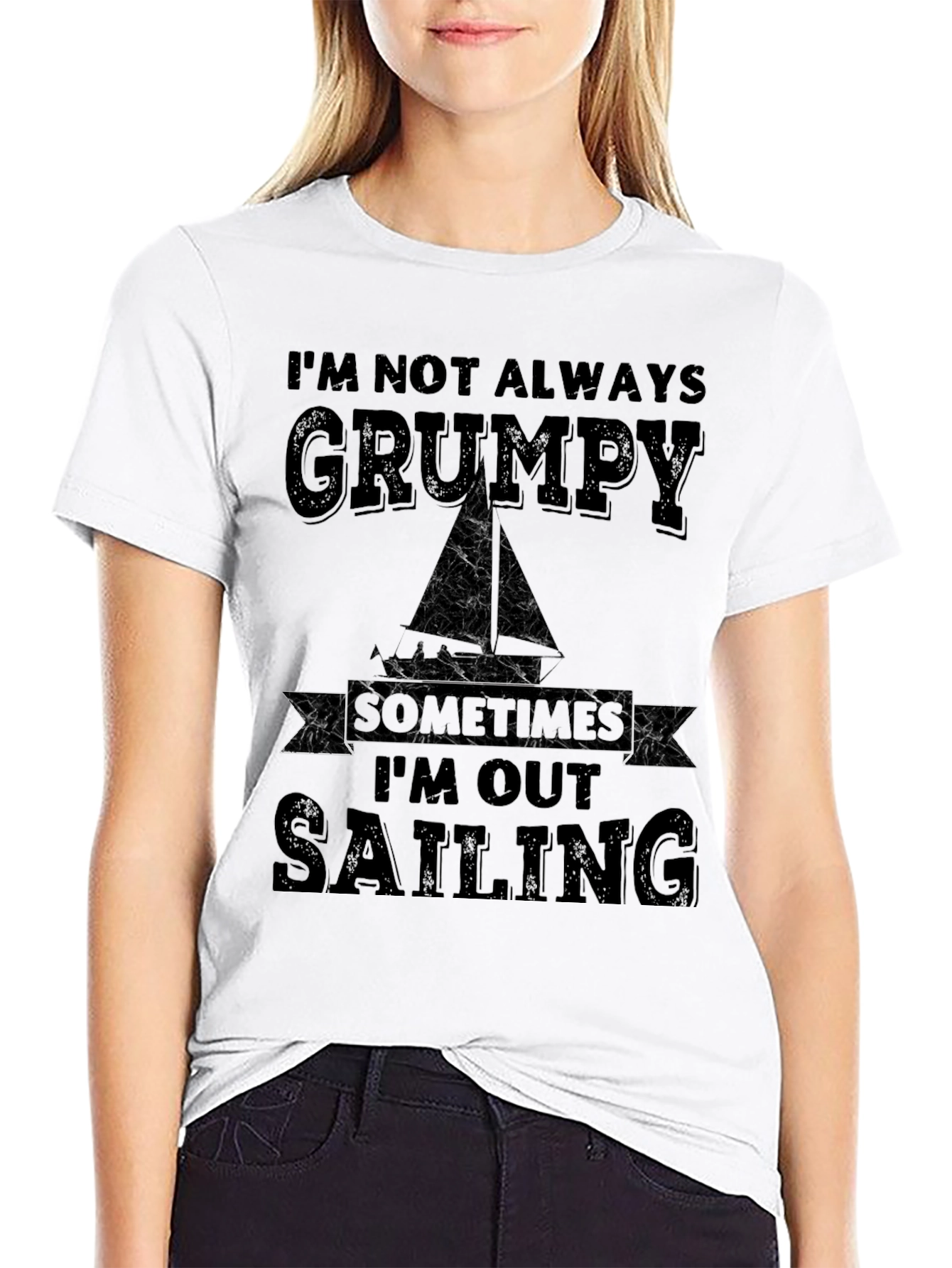 Grumpy Sailing Graphic Tee - Novelty Mens T-Shirt