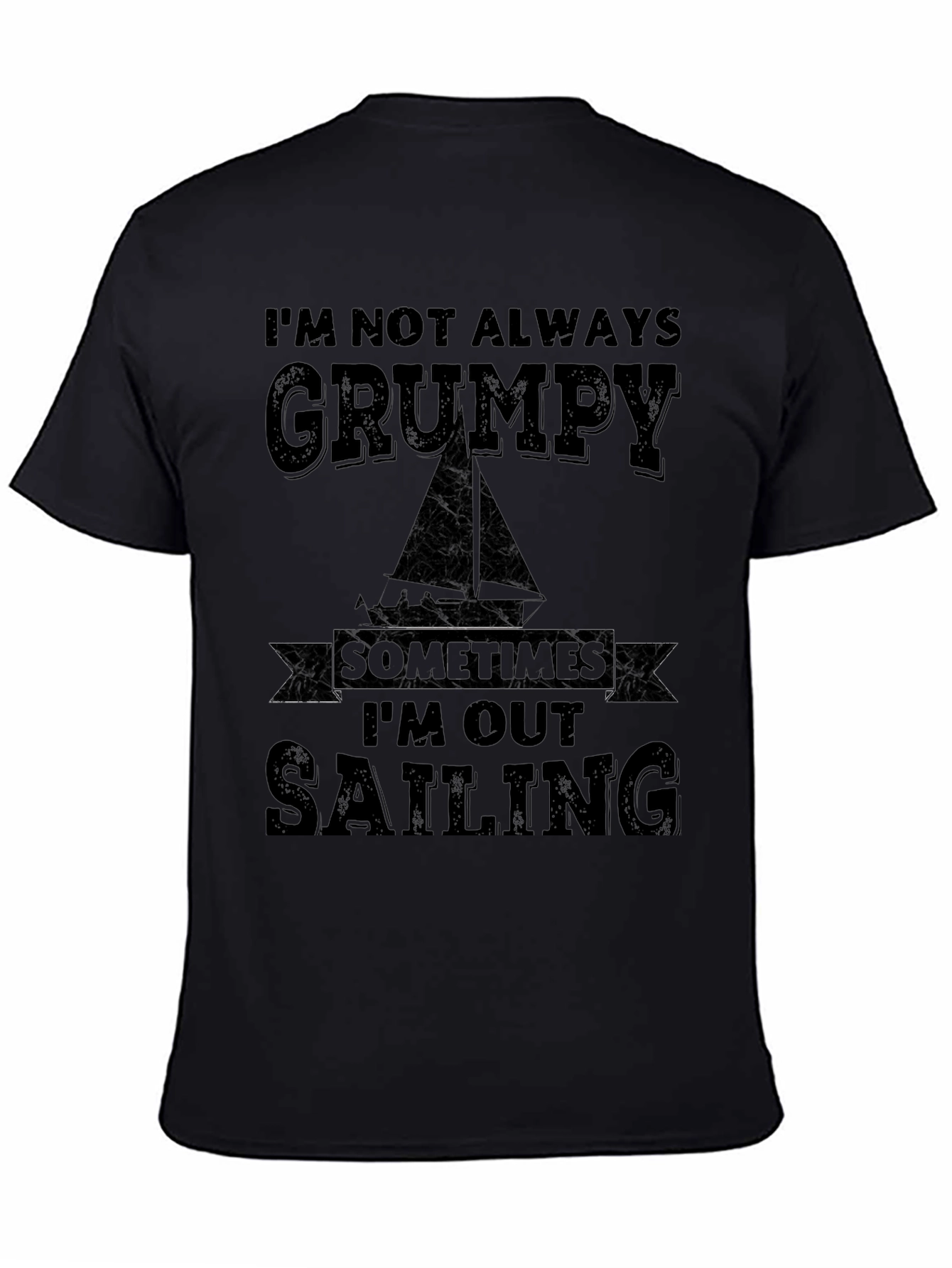Grumpy Sailing Graphic Tee - Novelty Mens T-Shirt